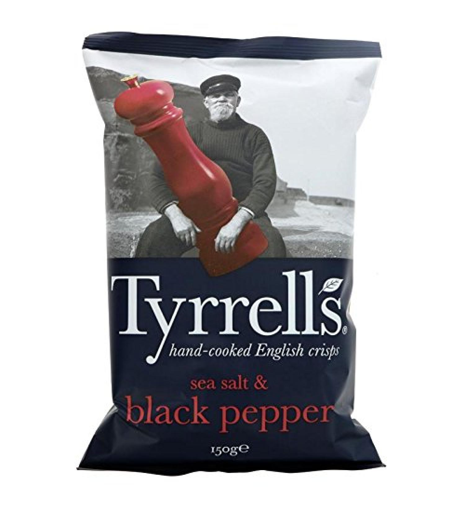 Tyrrells | Sea Salt & Black Pepper | 12 x 150G