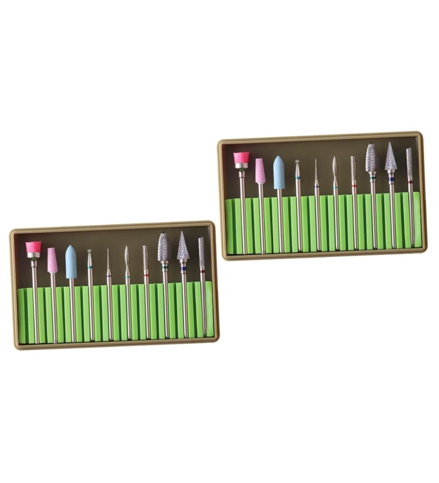 Healeved 2 Sets Nail Tool Nail Tools for Nail Art Nail File Bits Polish Remover Nail Grinding Polisher Nail Art Tools Manicure Bits Ceramics Grinding Head - Buy Online on GoSupps.com