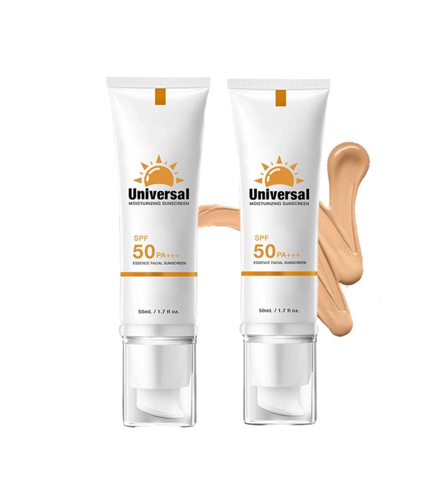 LMDGDS 2 pieces tinted sunscreen 50+ PA++++ facial protection for sensitive skin moisturizing sunscreen with hyaluron collagen and vitamin E waterproof colored sunscreen - Buy Online on GoSupps.com