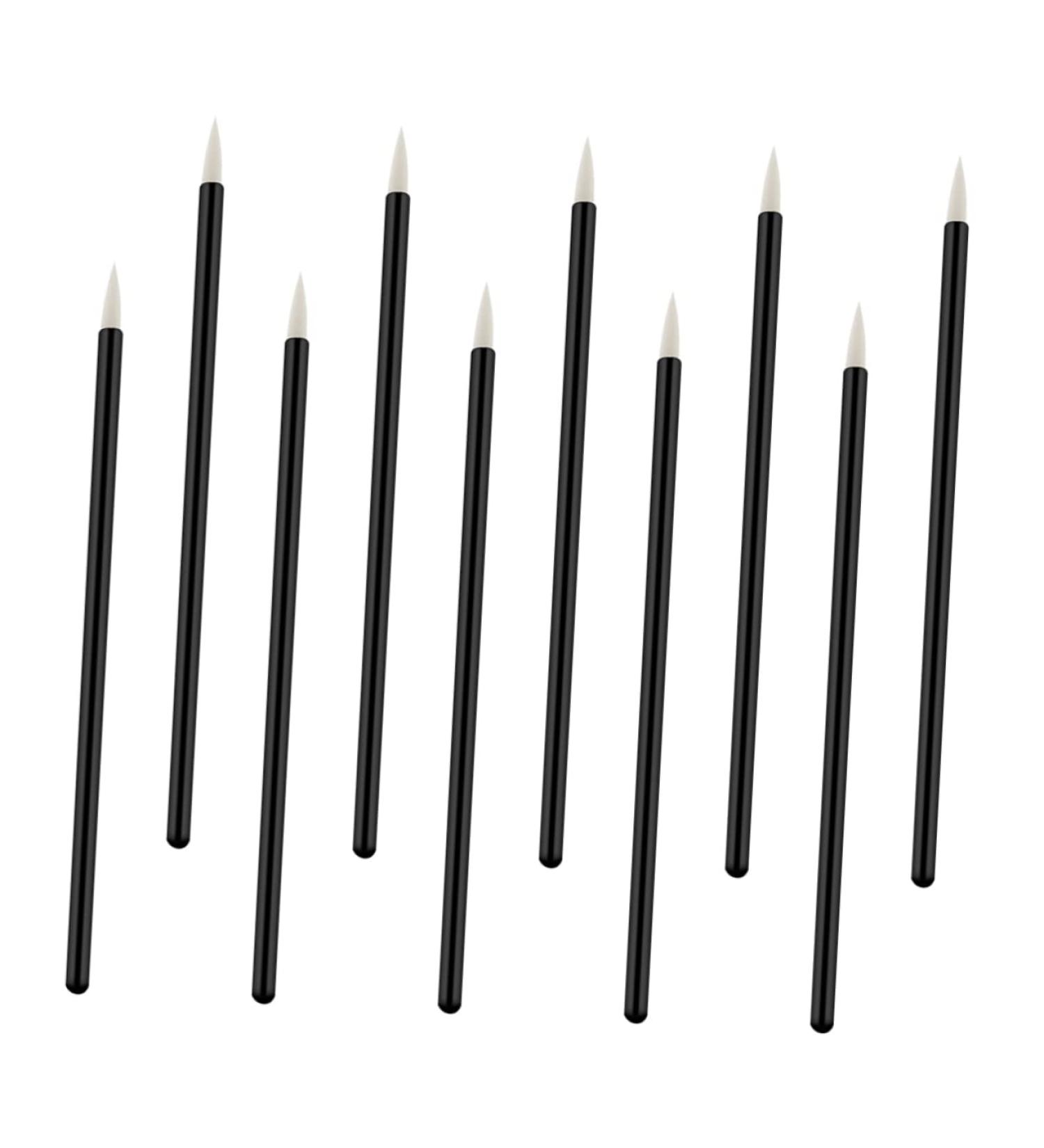 SKISUNO Eye Makeup 100pcs Makeup Brush Tools Eyeliner Applicator Tool Disposable Eyeliner Set Lipstick Liquid 10X0.5X0.5cm White - Buy Online on GoSupps.com
