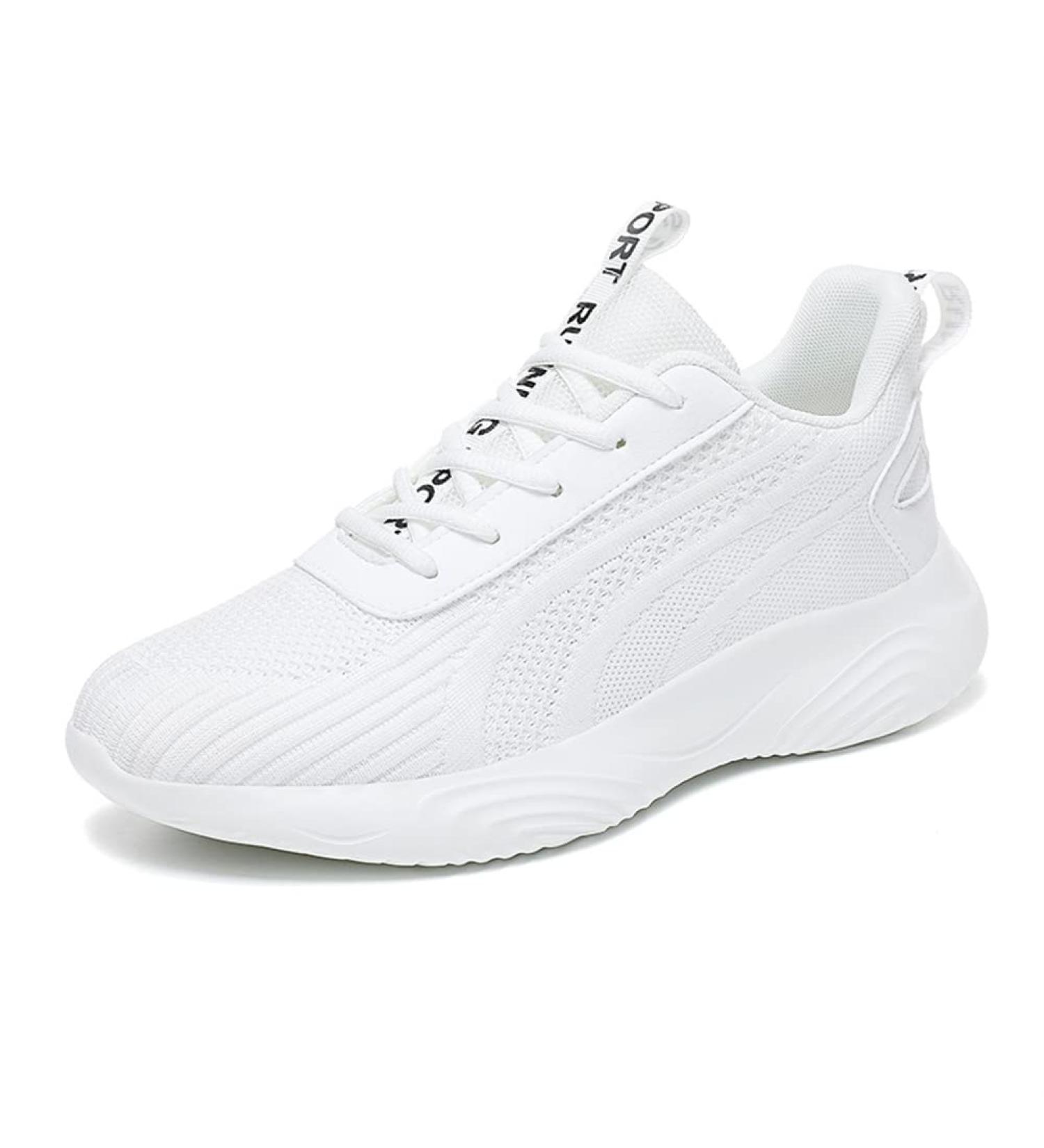 BRKVALIT Men Women Sneakers - Mesh Gym Casual Running Sports Shoes 39 EU White - Perfect for Active Lifestyles - Buy Online on GoSupps.com