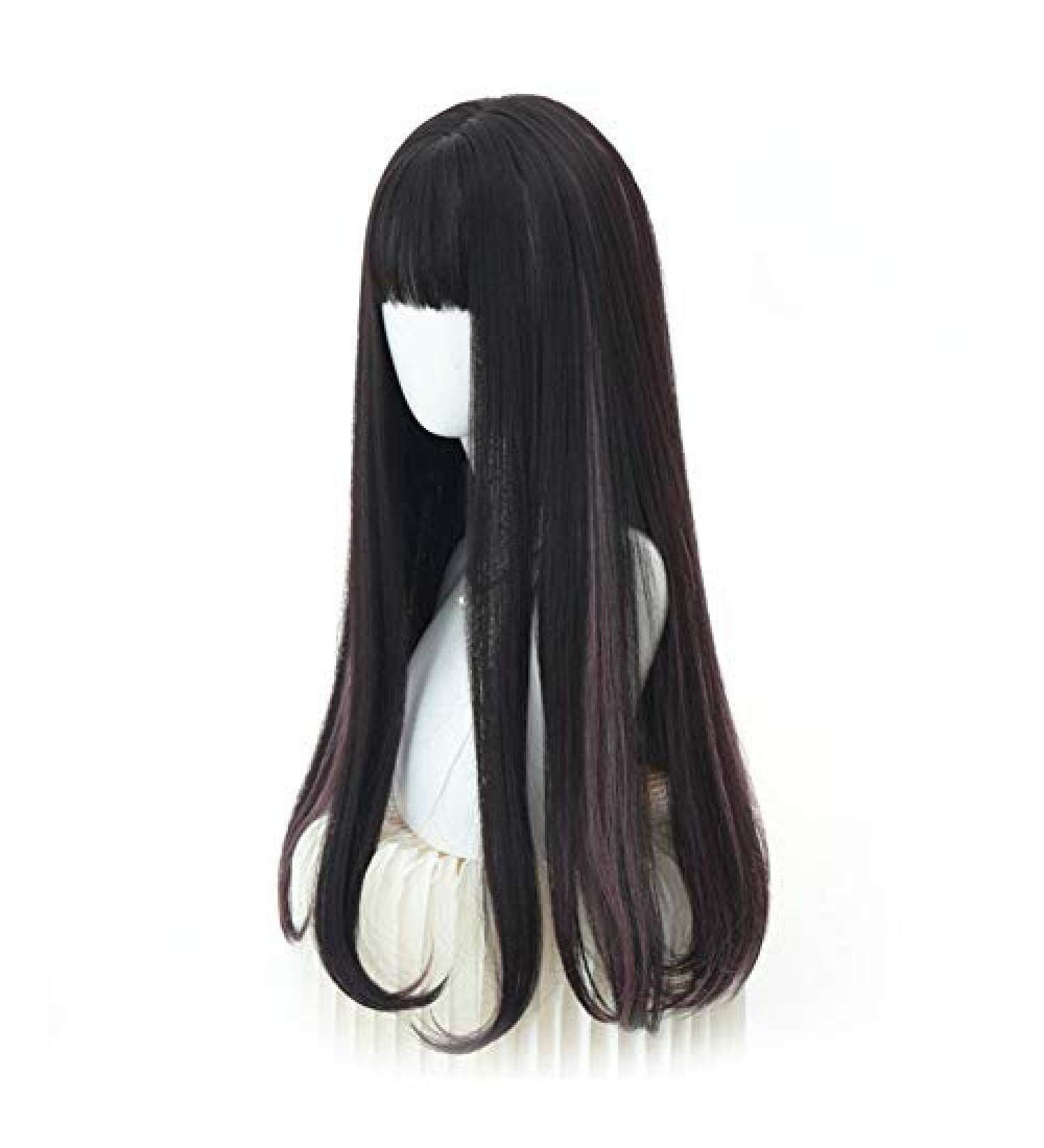 BGHJUE 26-Inch Natural Long Silky Straight Lace Front Wig - Heat Resistant Synthetic Hair for Women - Buy Online on GoSupps.com