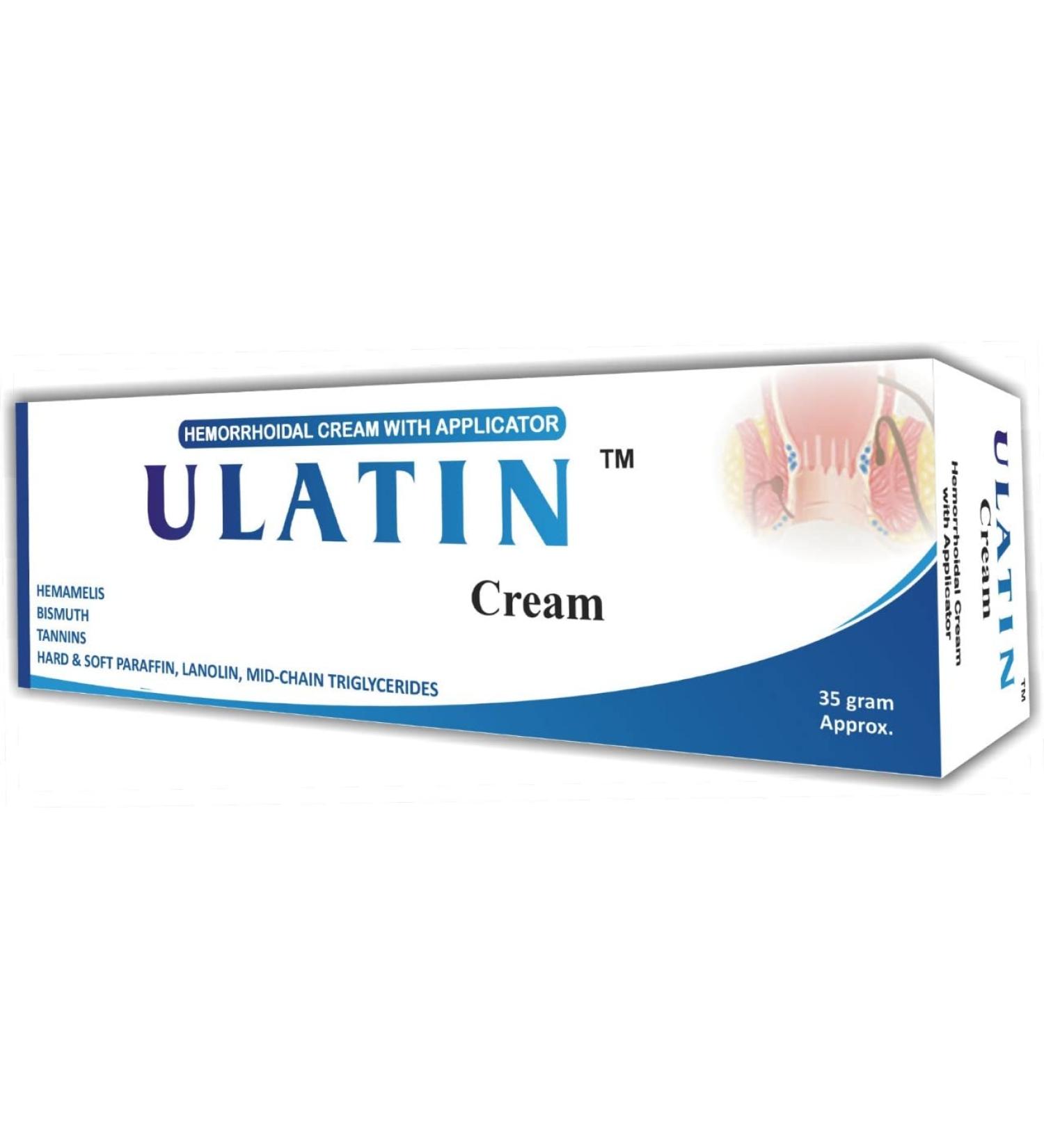 ULATIN Hemorrhoid Cream - Fast Relief & Healing Formula | Hemorrhoid Treatment Ointment for Symptoms and Fissures - Buy Online on GoSupps.com