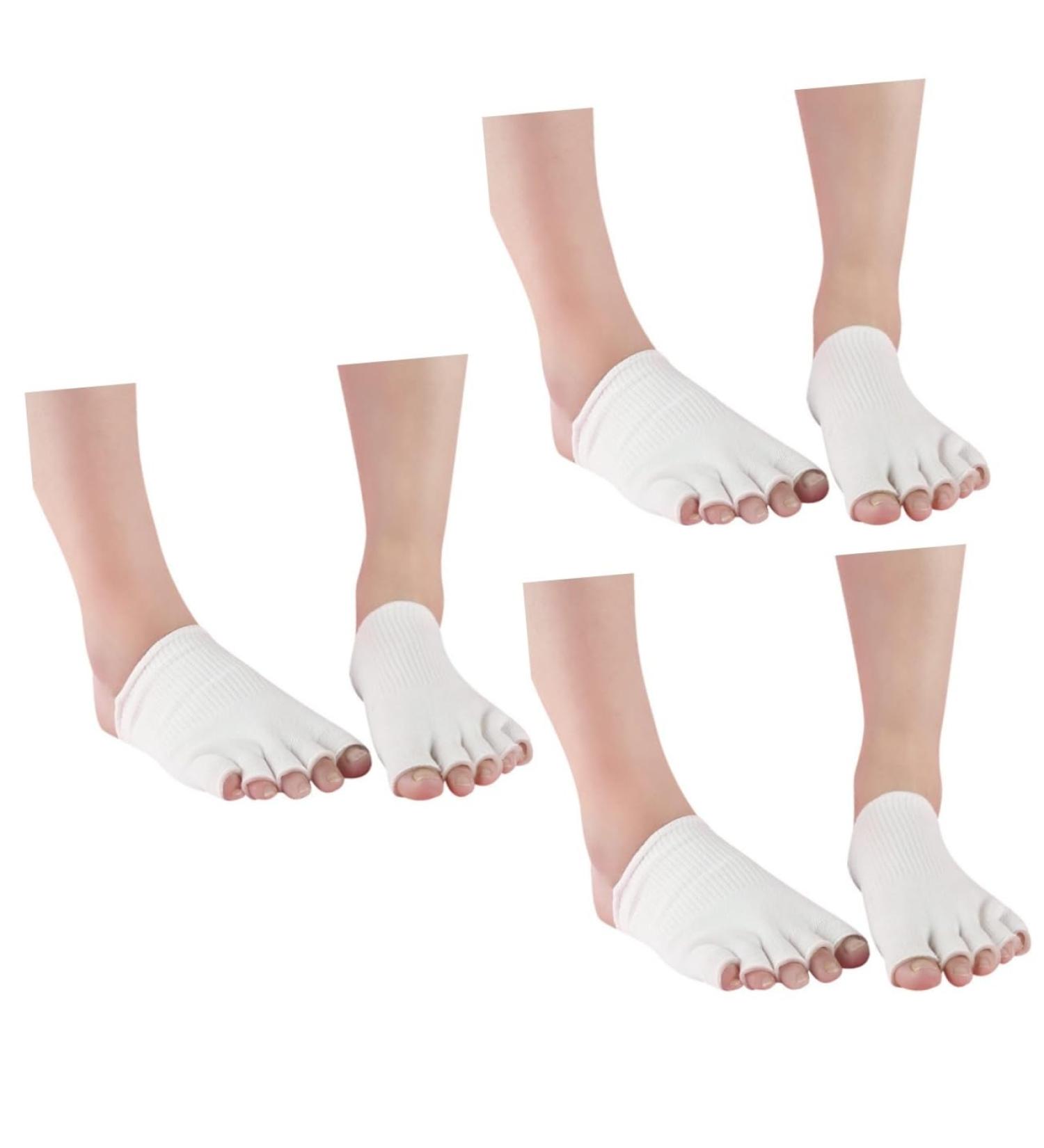 POPETPOP 3 Pairs 5 Sock Gel White Toe Cover Miss Non-Slip - Buy Online on GoSupps.com