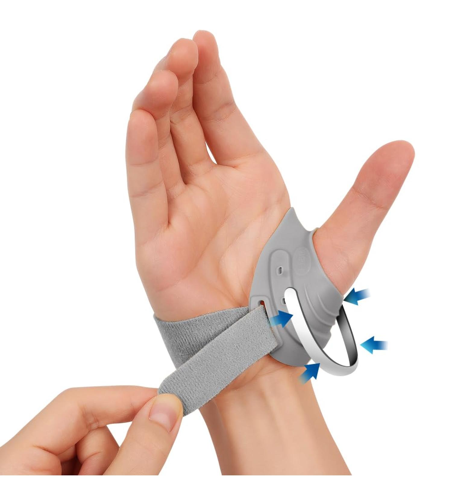 CMC Thumb Brace for Thumb Joint Pain | Adjustable Support Stabilizer for Tendonitis & Instability | Lightweight Right Hand Brace - Medium Size - Buy Online on GoSupps.com