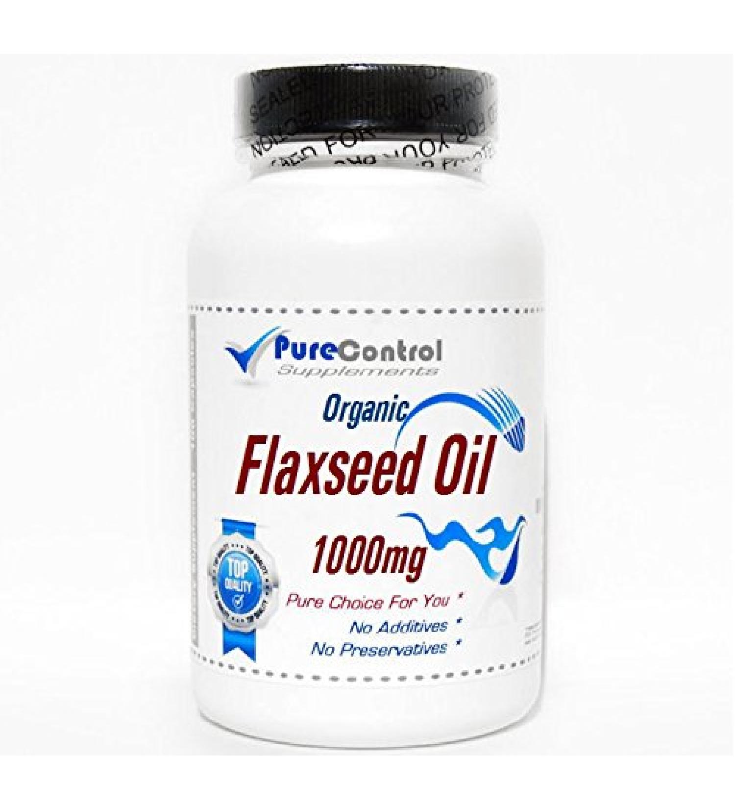 Organic Flaxseed Oil (Emulsified Dry) 1000mg // 200 Capsules // Pure // by PureControl Supplements