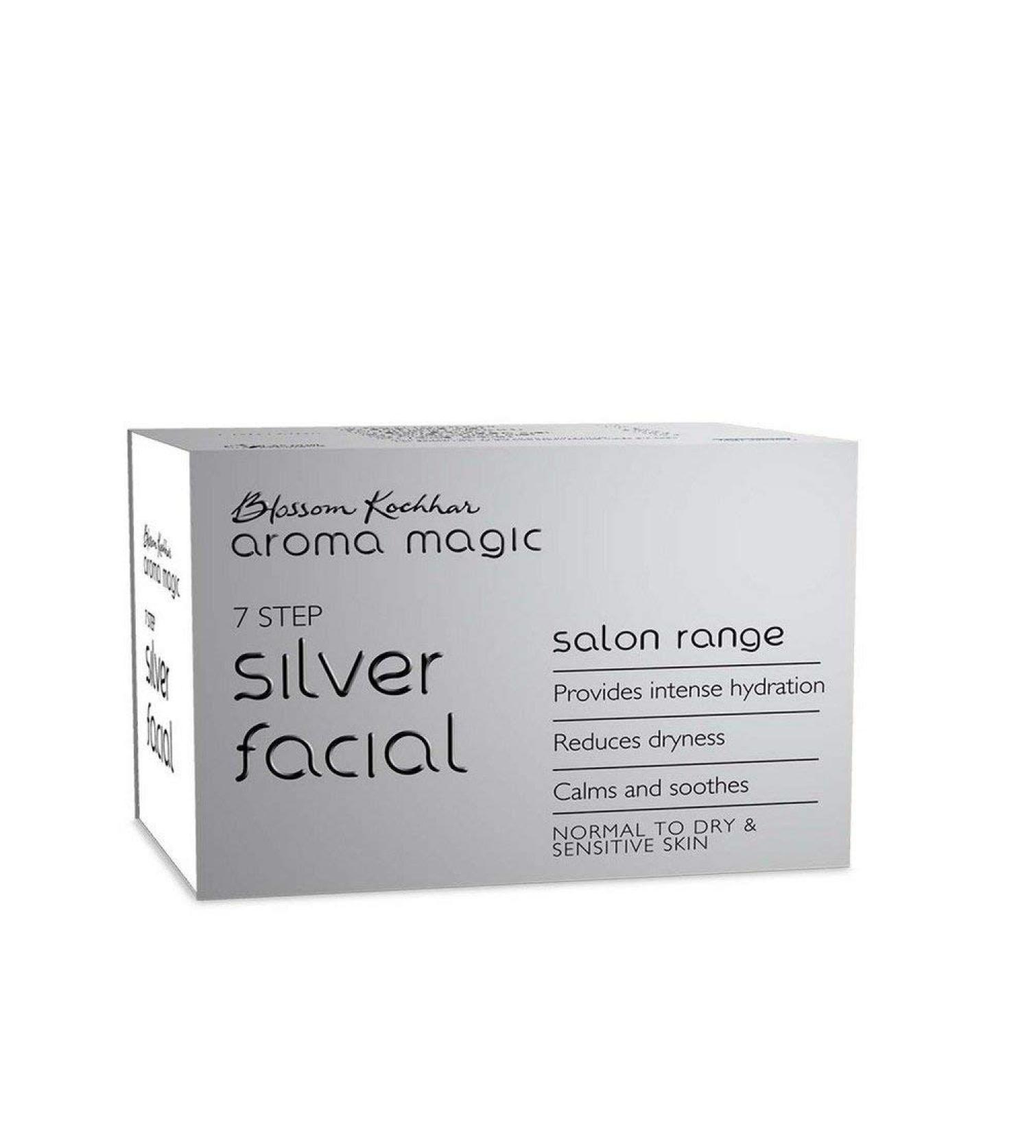 Aroma Magic Silver Facial Kit - 7 Steps Hydrating Skincare Set for Dry & Sensitive Skin | Multi-Use Facial Care for Radiant Glow - Buy Online on GoSupps.com
