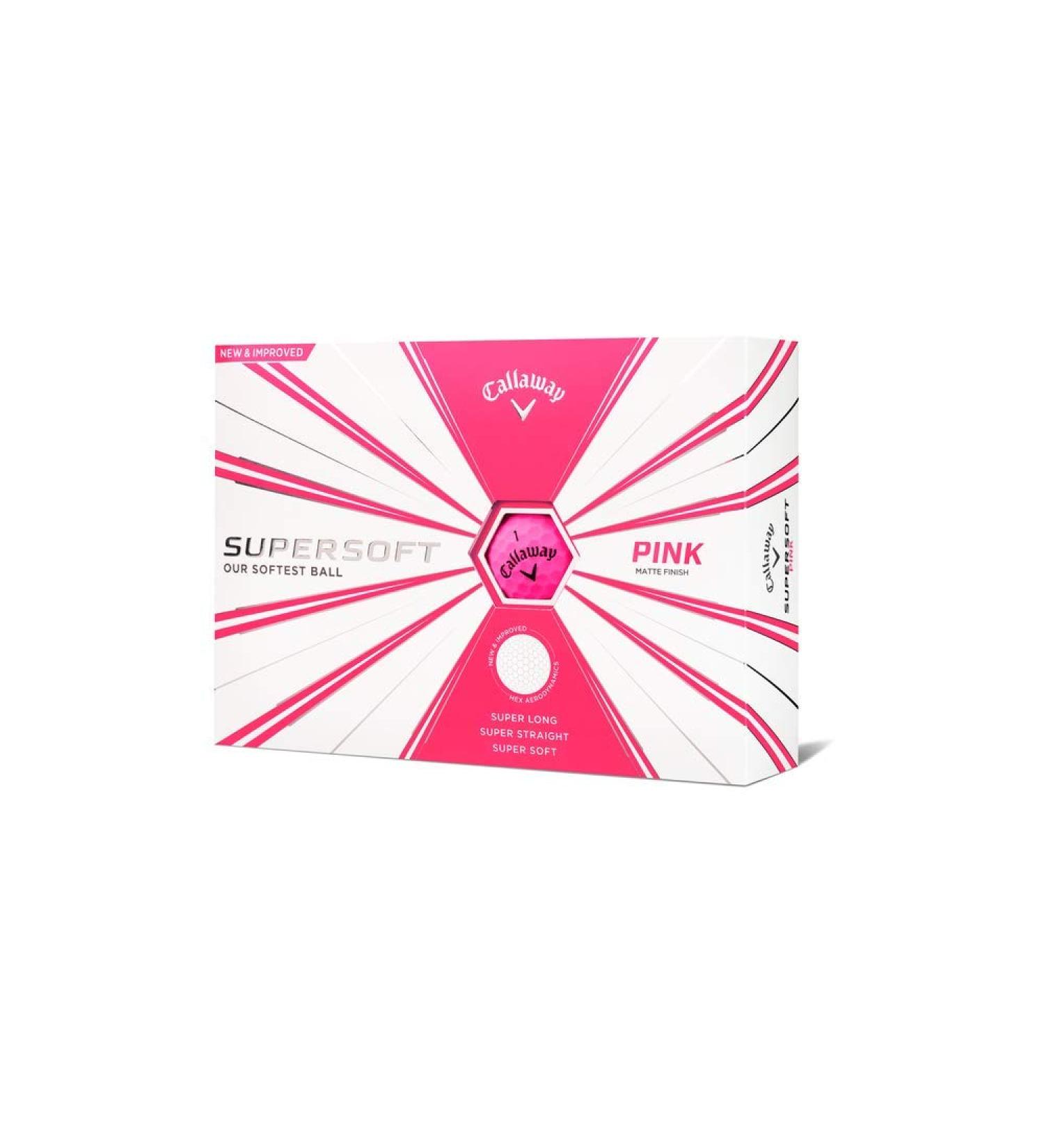 Callaway Golf Supersoft Golf Balls Matte Pink - Buy Online on GoSupps.com