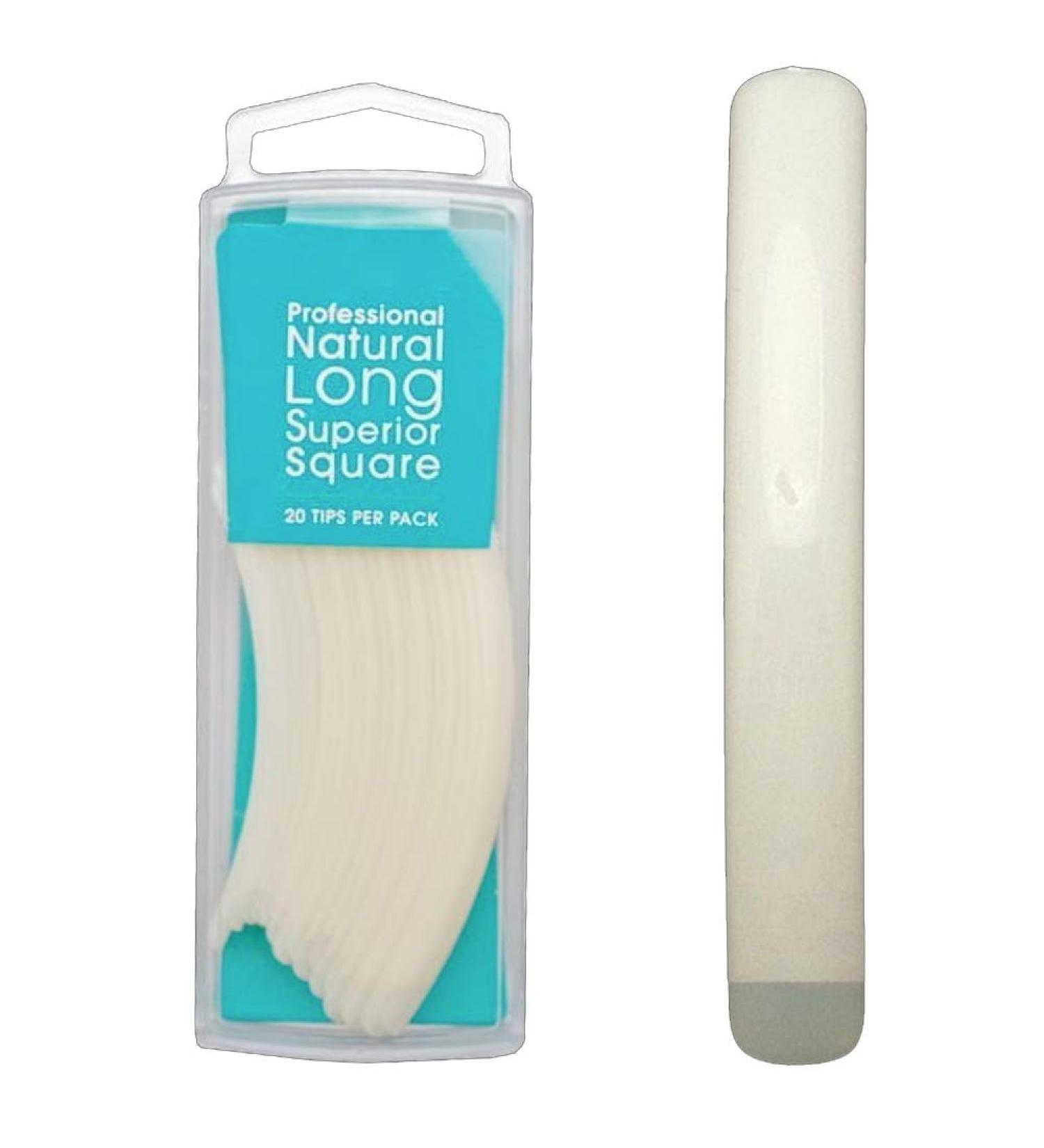 Pro Impressions Advance Natural Long Superior Square 20 Nail Tips