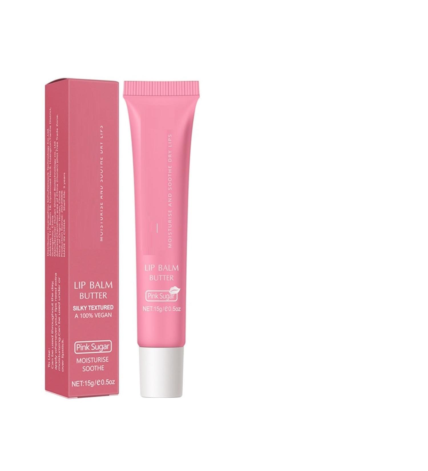 6 Color Hydrating Lip Butter Balm - Moisturizing Lip Repair & Glossy Finish for Women | Lightweight Nourishing Christmas Gift (Pink Sugar - Buy Online on GoSupps.com