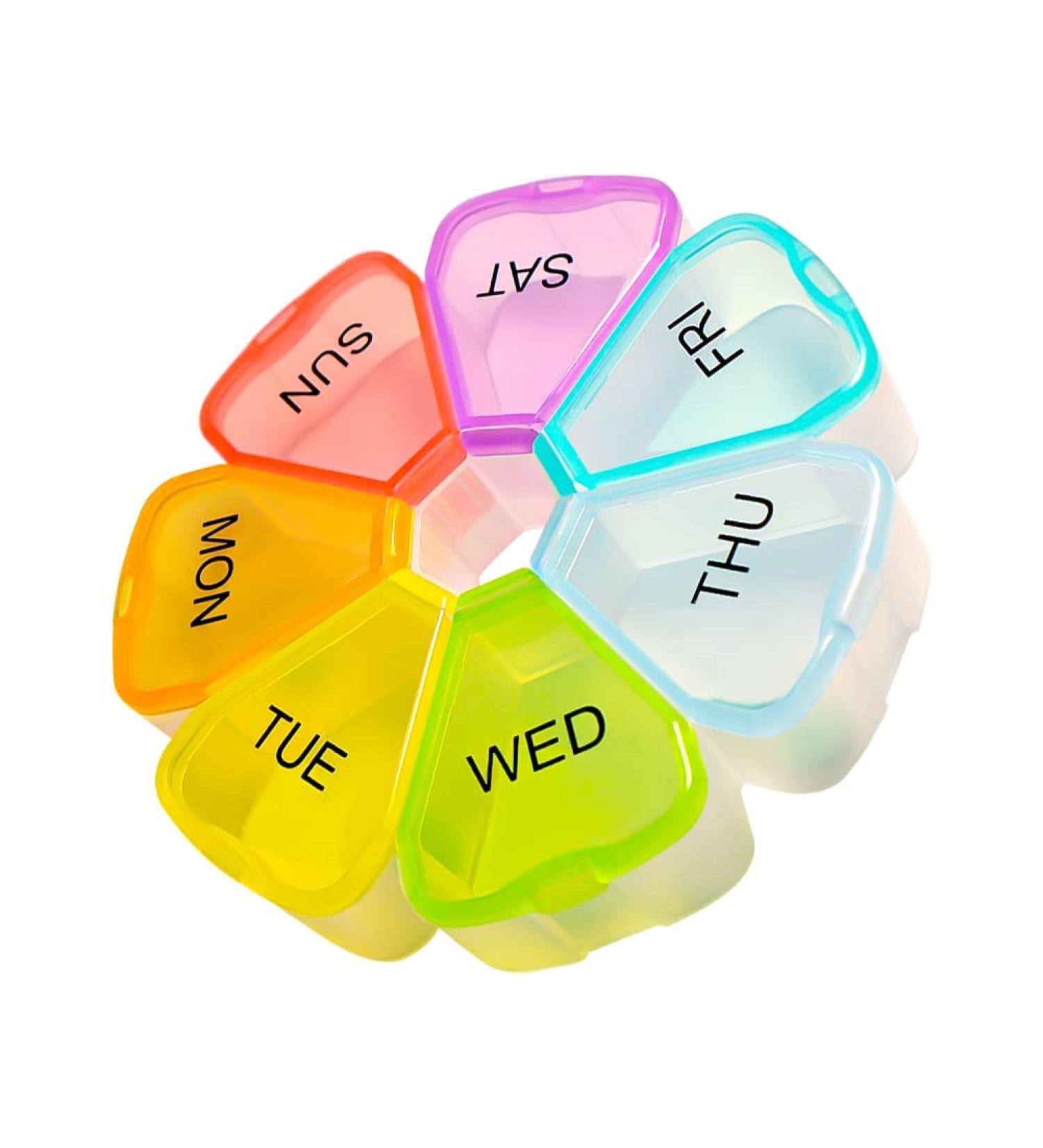 7-Day Weekly Large Pill Organizer for Fish Oil, Supplements, Vitamins - Travel Friendly Pill Case and Medicine Organizer - Buy Online on GoSupps.com