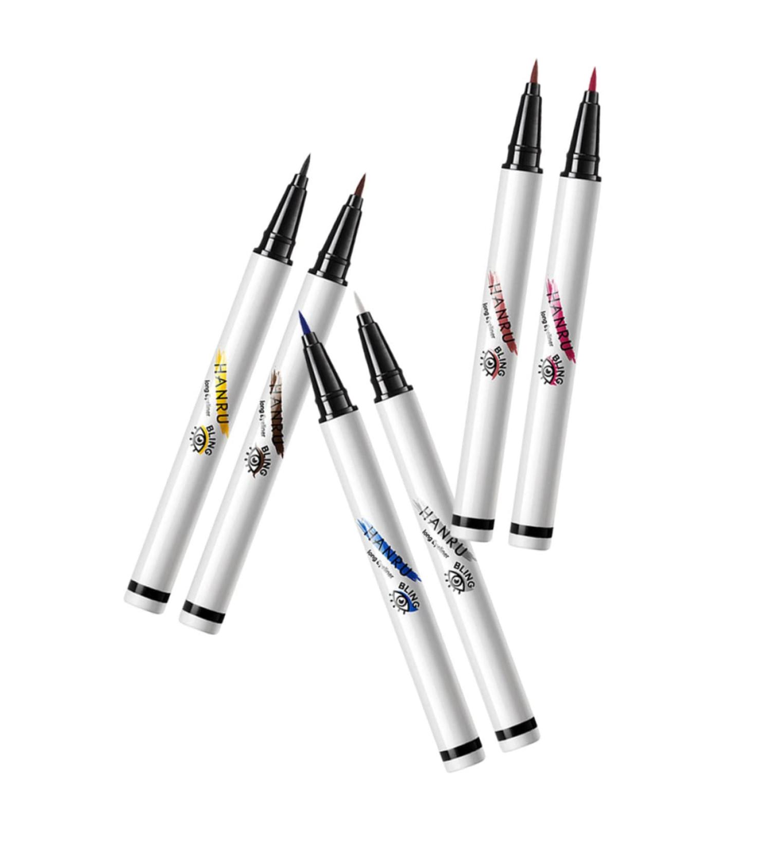 Angoily 6pcs Eyeliner Pen White Liquid Eyeliner Ultra-fine Felt-tip Eyeliner Template Miss Abs Very Fine - Buy Online on GoSupps.com
