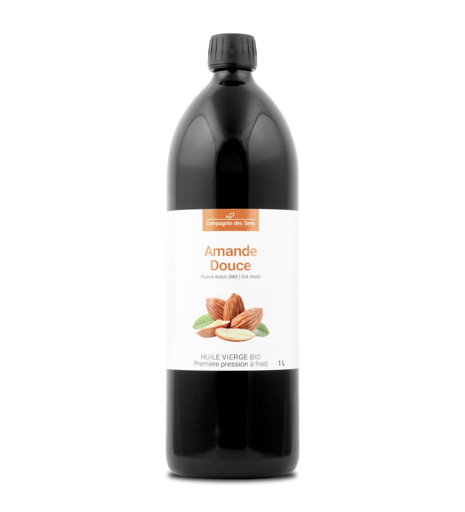 Huile d'Amande Douce BIO - Fra cheur Garantie OxyCert - Vierge & de 1 Pression Froid 1L