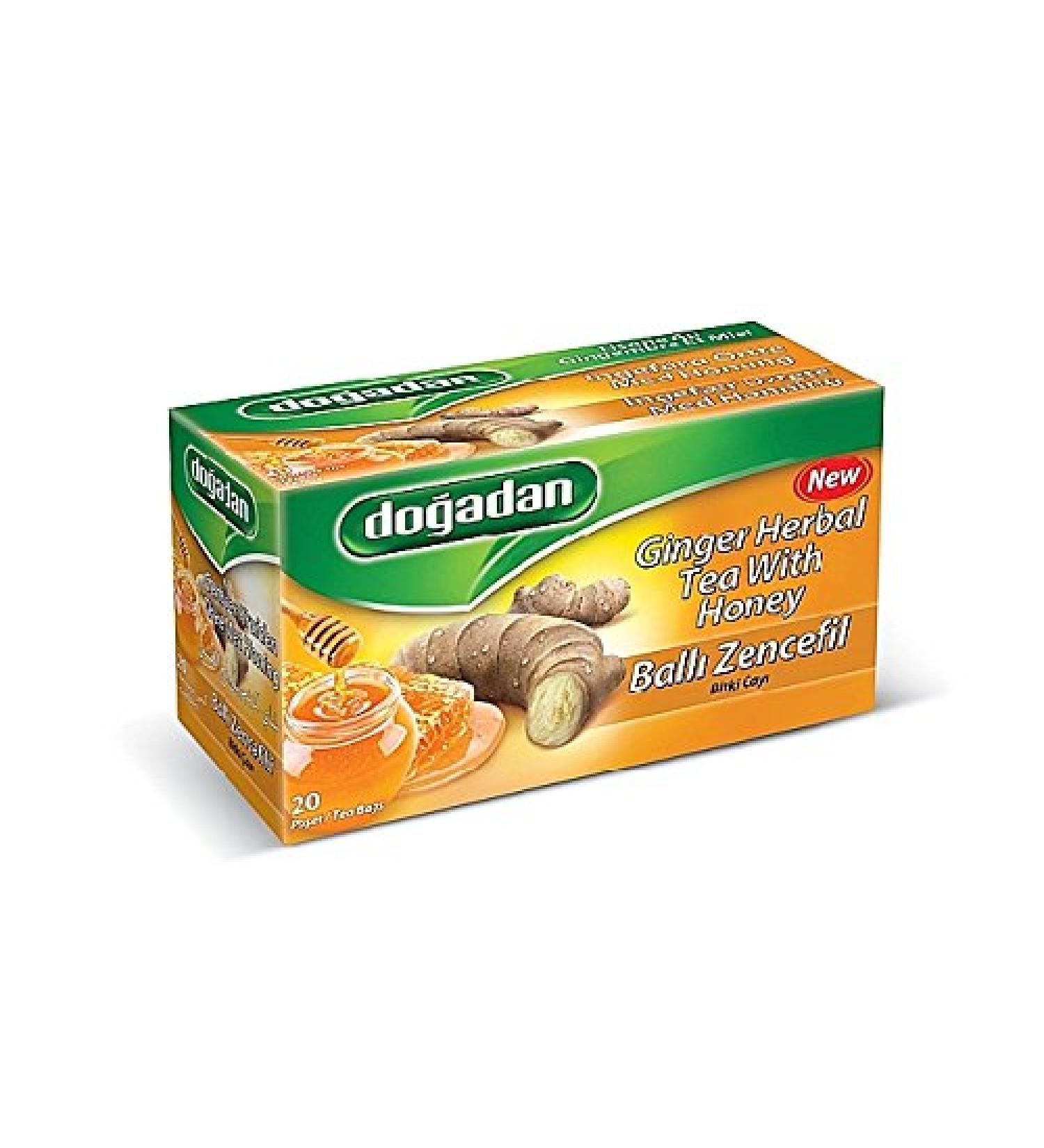Dogadan Ginger with Honey Premium Herbal Tea Bags (1 Box / 20 teabags)