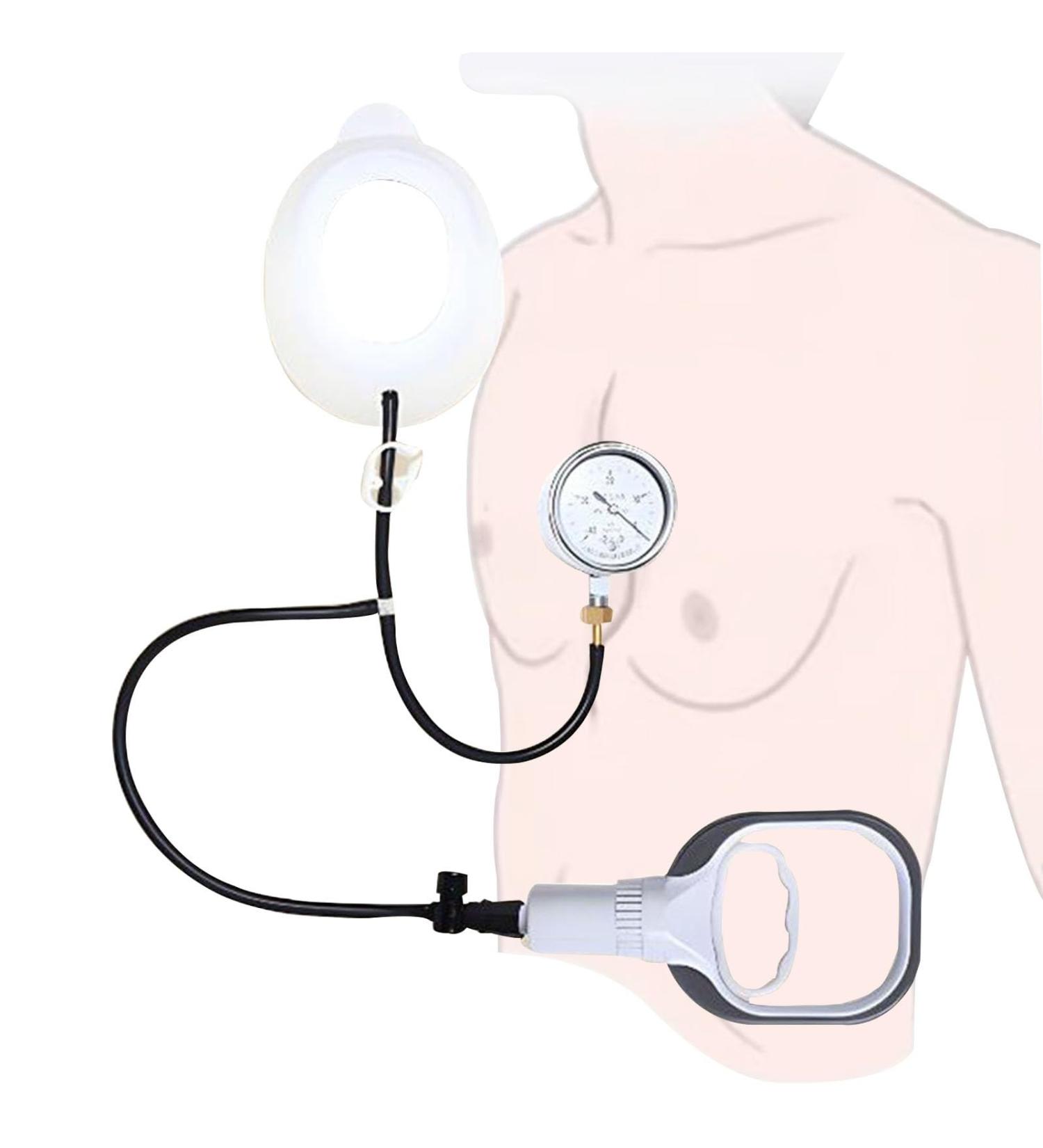 Vacuum Bell Pectus Excavatum - Physical Correction Pectus Excavatum Orthosis Brace Real-Time Pressure Gauge Monitoring(Medium) - Buy Online on GoSupps.com