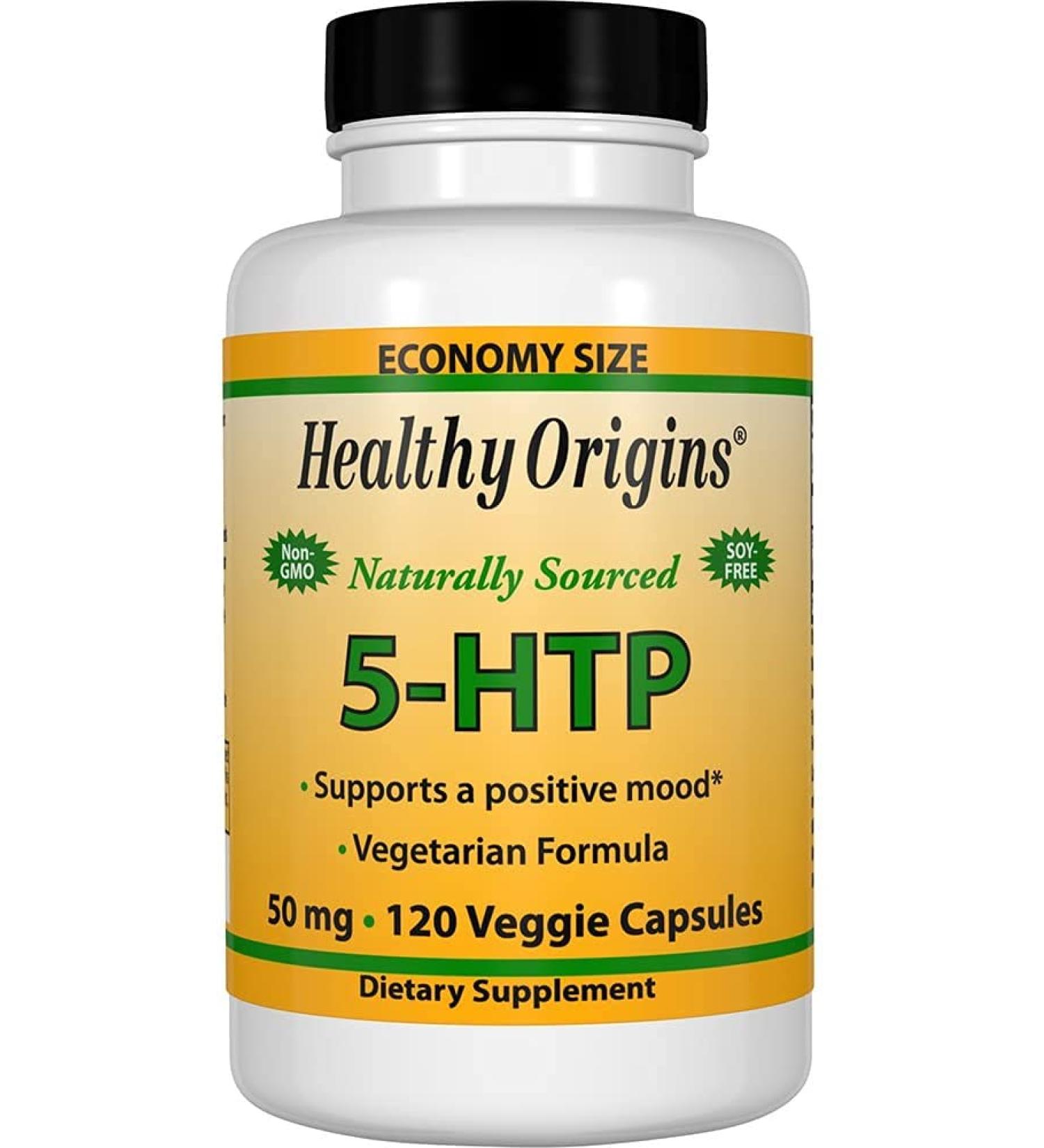 Healthy Origins 5-HTP 50mg Natural Multi Vitamins - 120 Count (Pack of 1) - Buy Online on GoSupps.com