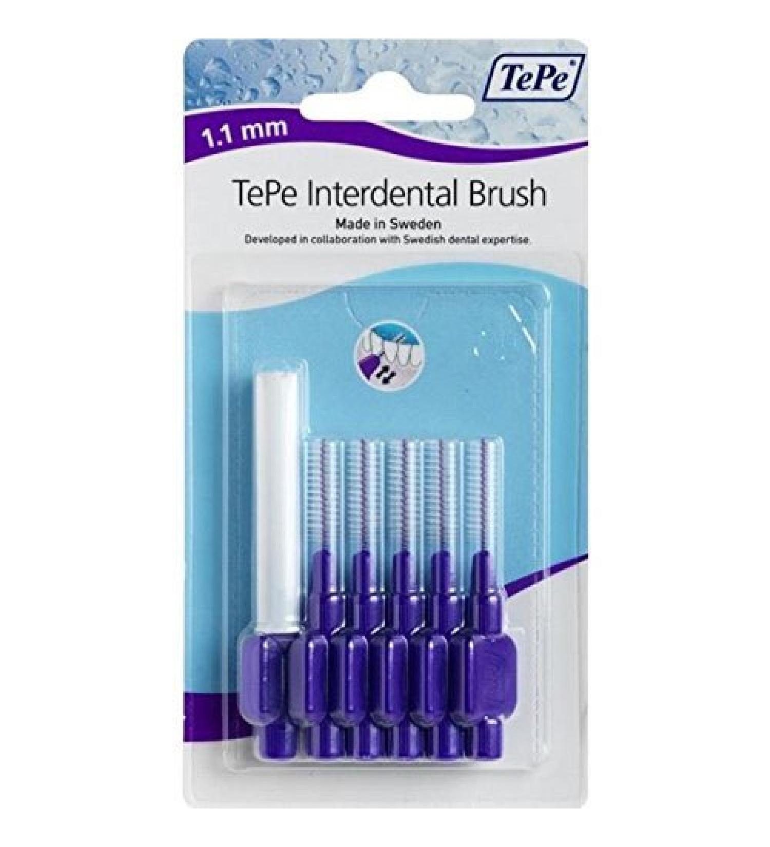 Tepe 1.1 mm interdental brushes violet - 6 pieces Violet 6 pieces (1 pack)