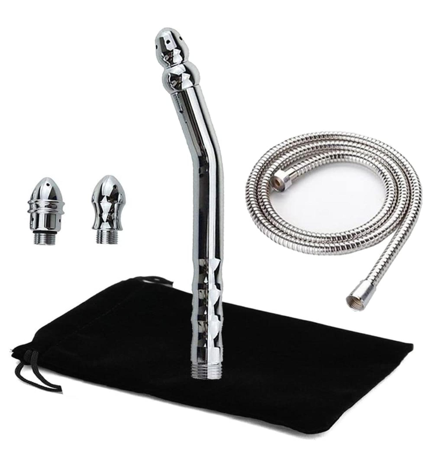 Shower Enema Kit with 59 Hose | 5 Piece Set for Men/Women | Douche Shower Attachment - Buy Online on GoSupps.com