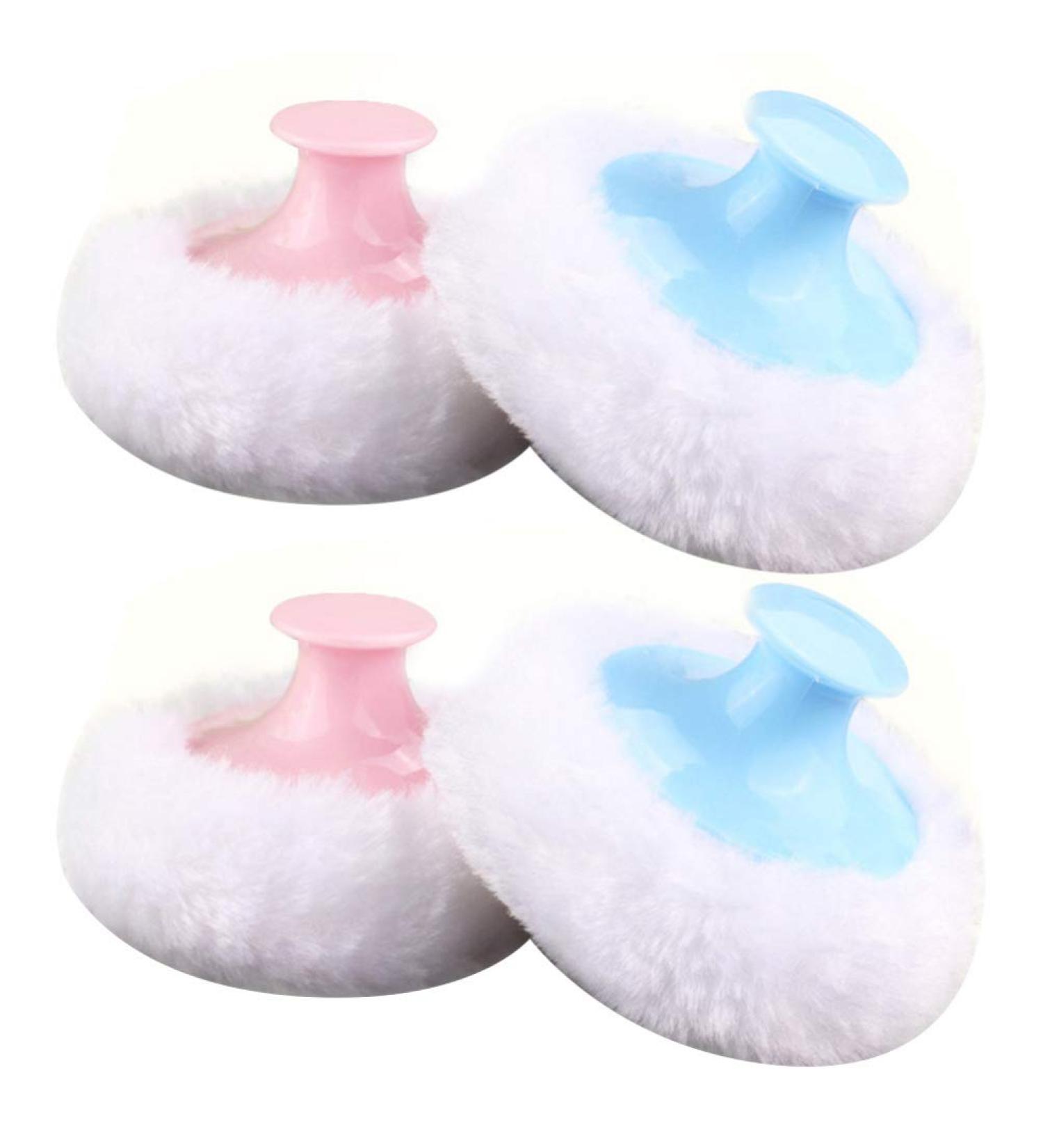 Milisten 4pcs Powder Puff Piff Paff Pouff Baby Powder Sponge Fur Powder Dusting Puff Newborn Nail Makeup Pad - Buy Online on GoSupps.com