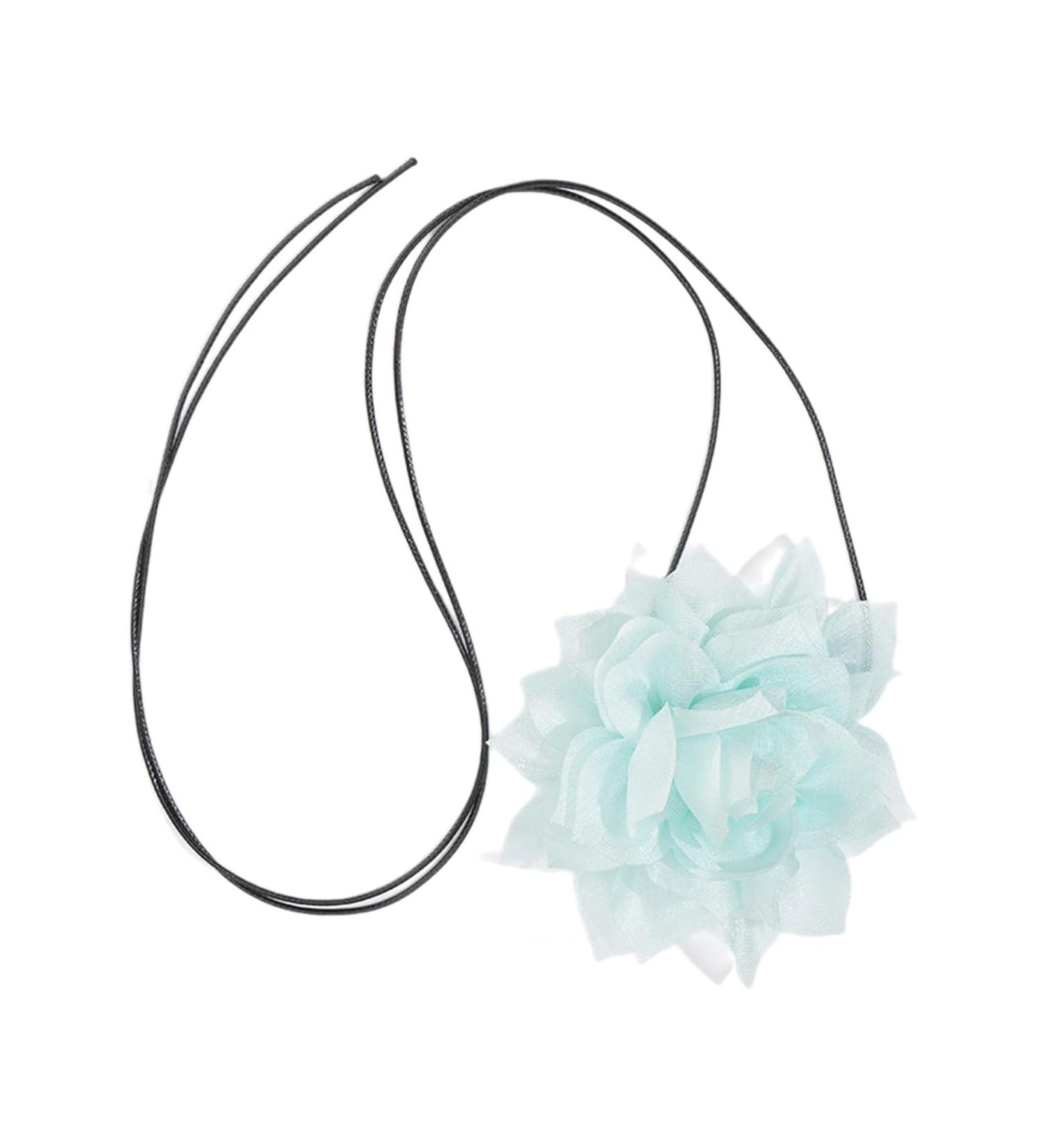 Southjieling Handmade Vintage Flower Collar Necklace - Unique Fabric Jewelry for Women & Girls in Mint Green - Buy Online on GoSupps.com