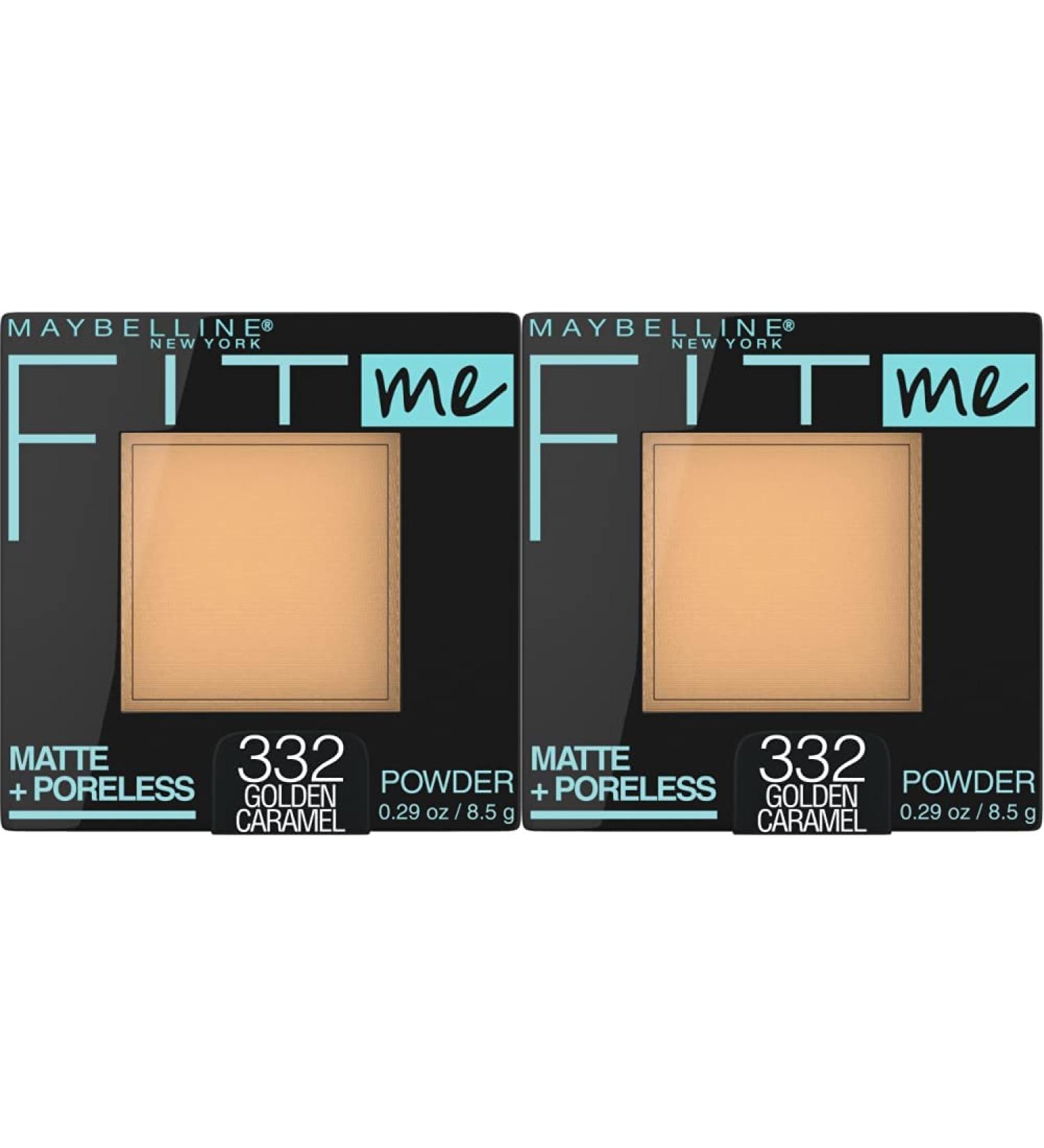 Maybelline Fit Me Matte + Poreless Pressed Face Powder Makeup Golden Caramel - Pack of 2 - Buy Online on GoSupps.com
