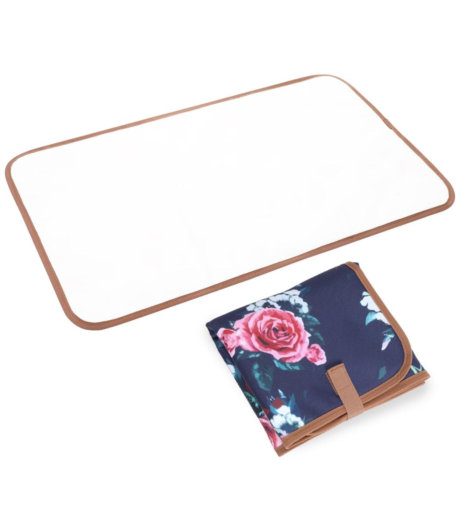 Lekebaby Foldable Travel Changing Mat | Portable Nappy Change Mat Queen Lagerstroemia - Buy Online on GoSupps.com
