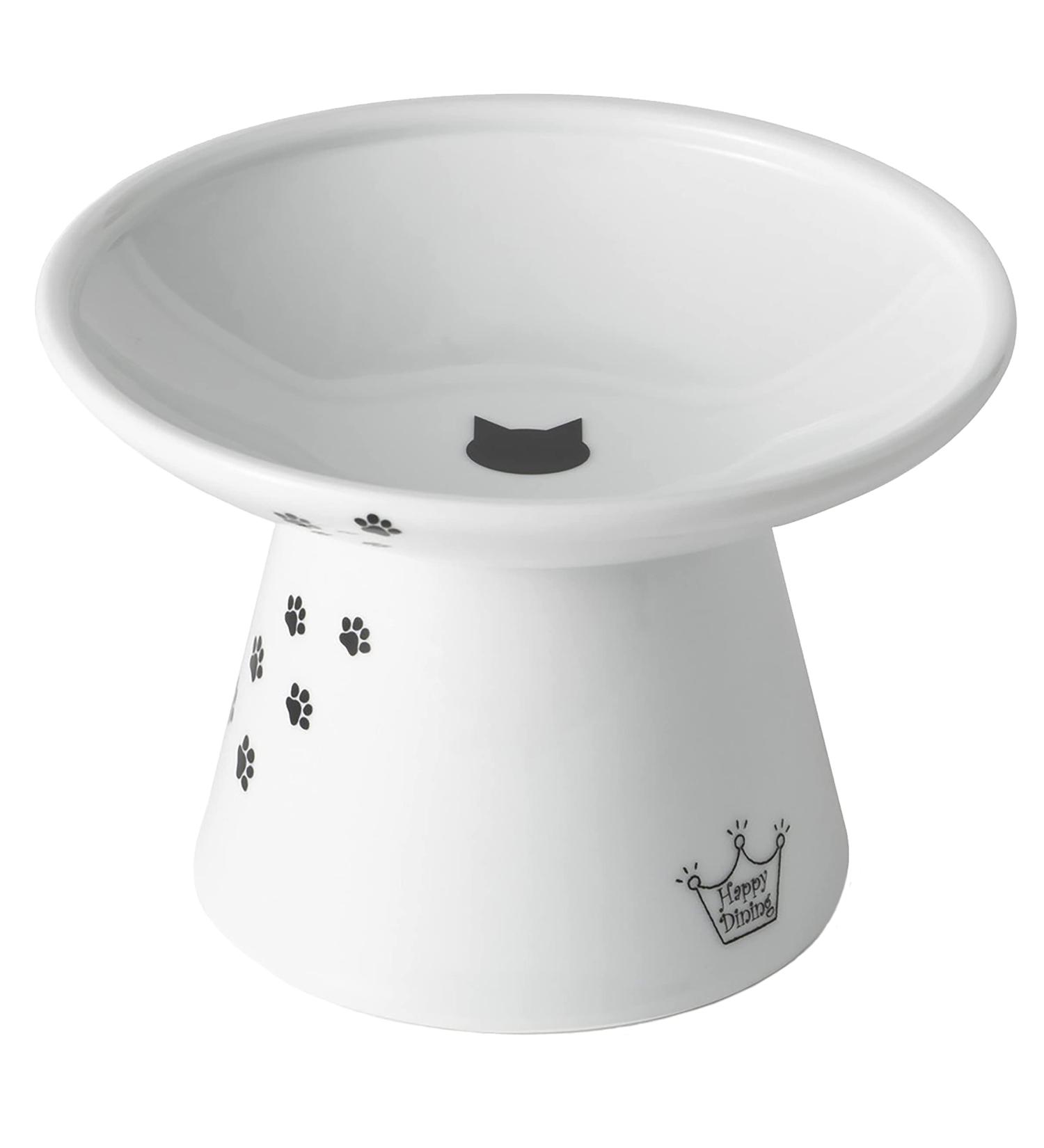 Necoichi Extra Wide Raised Cat Food Bowl - Promote Healthy Eating Habits for Your Feline Friend - Buy Online on GoSupps.com