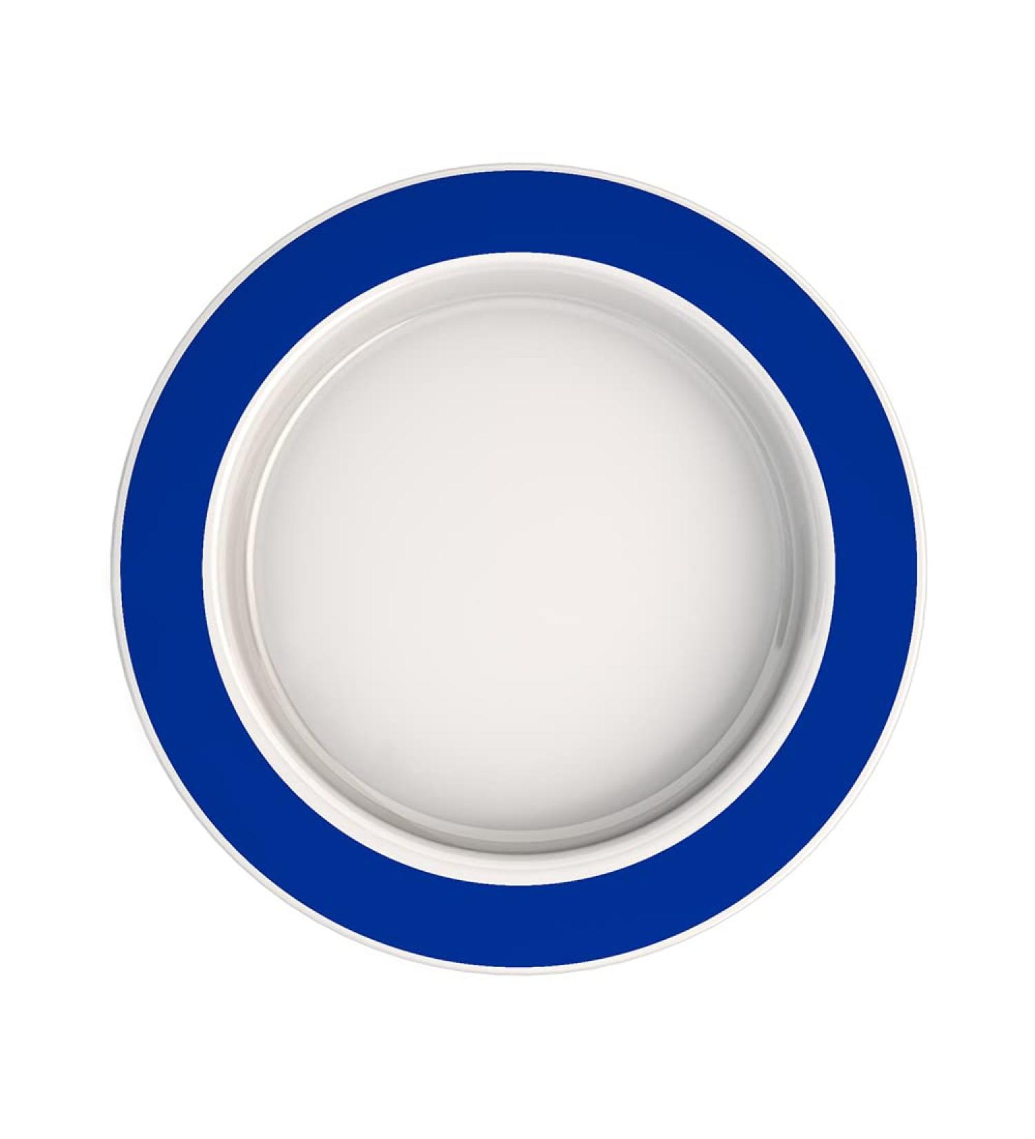 Ornamin Large plate with tilting trick (blue rim)