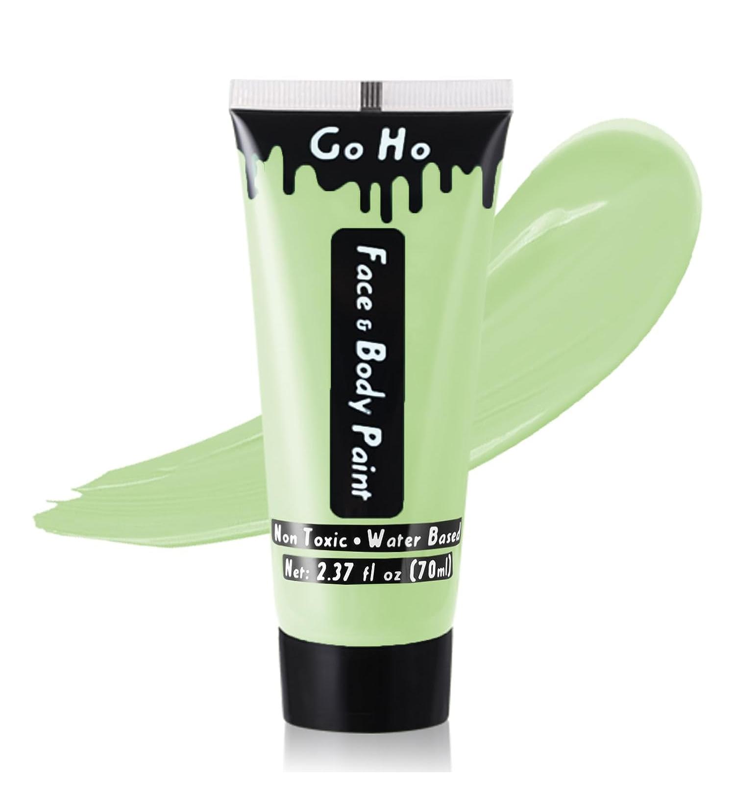Pastel Green Cream Face Body Paint - 2.37oz (70ml) Water Based Makeup for Adults & Children - Perfect for Face Painting, SFX, Cosplay, Festivals & Halloween - Buy Online on GoSupps.com