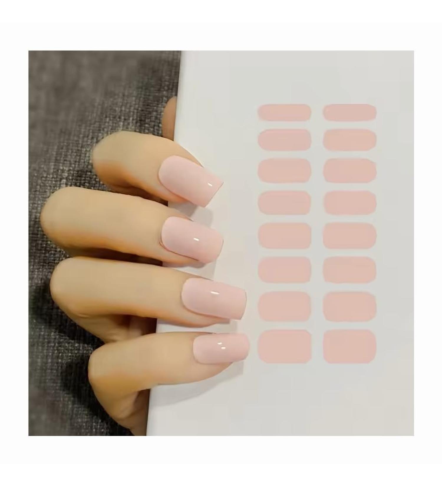 Self-Adhesive UV Hardening Nail Film | Perfect Manicure | Light Pink Gel Foils - International Shipping - Buy Online on GoSupps.com