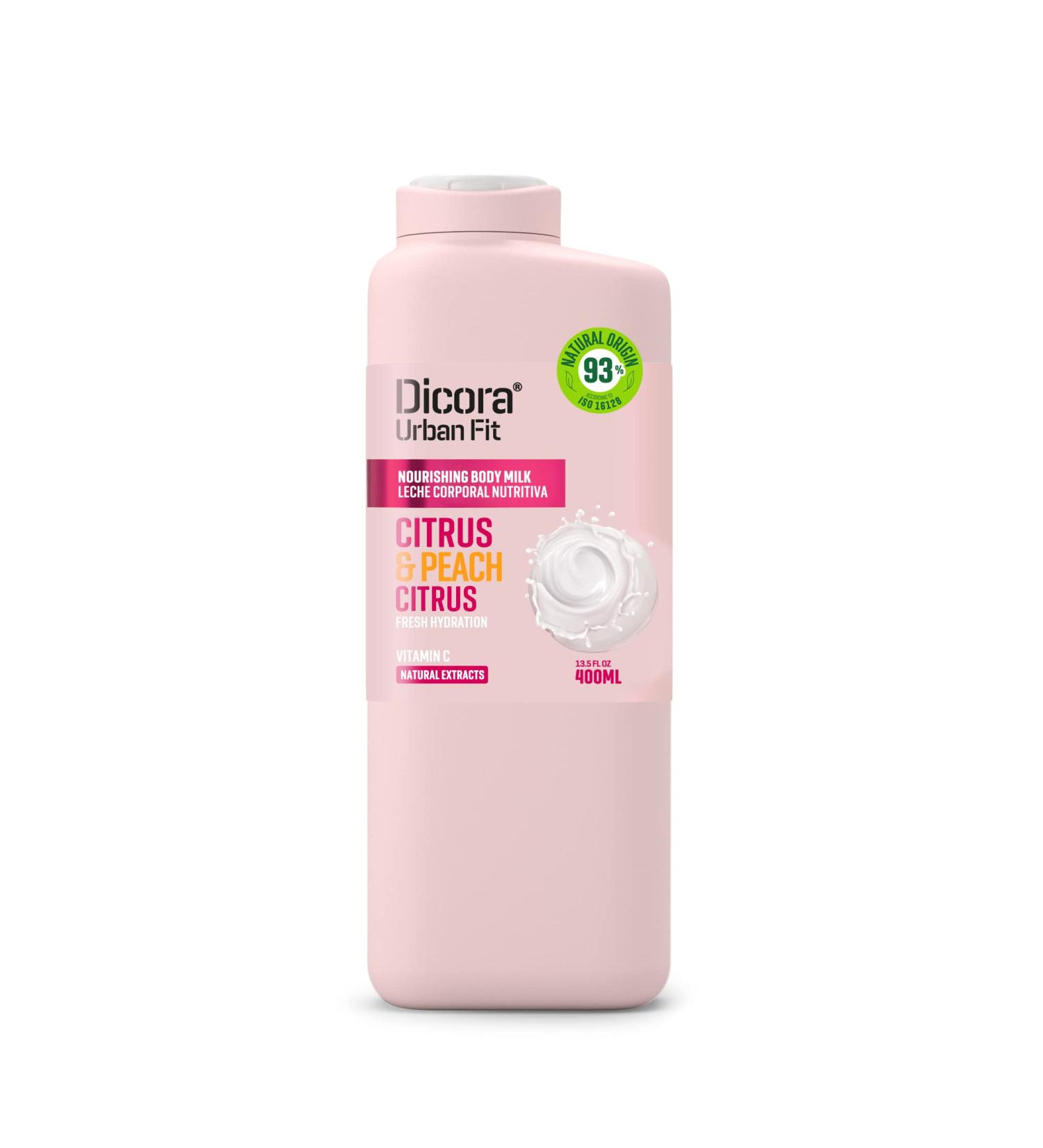 Dicora Urban Fit Body Milk with Vitamin C & Citric Acid - Nourishing Melocot n 400ml | International Shipping Available - Buy Online on GoSupps.com