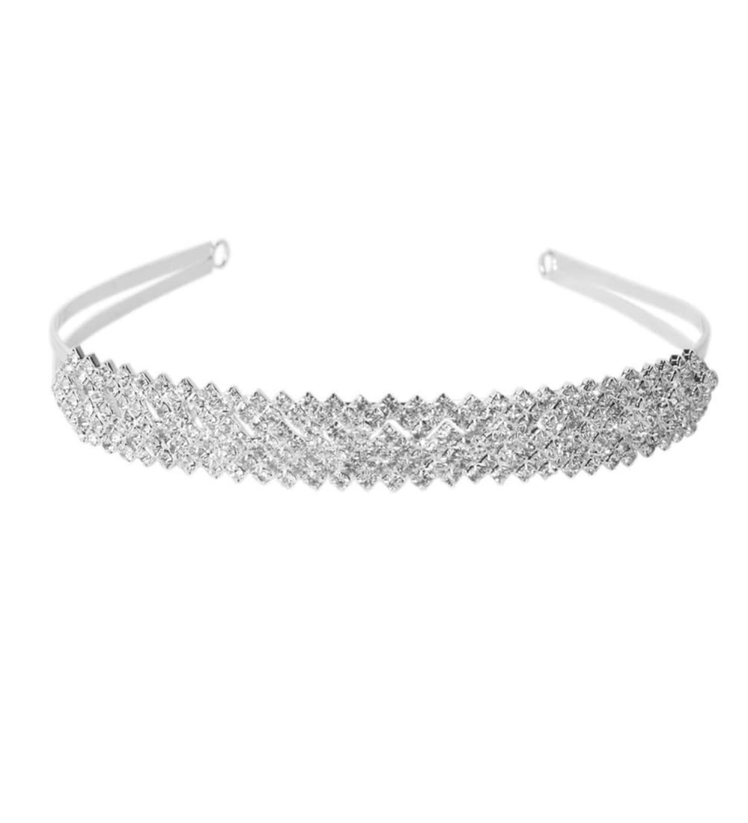 Buy Minkissy Silver Bridal Diademe - Rhinestone Hair Jewelry for Weddings & Medieval Style Crowns - Buy Online on GoSupps.com