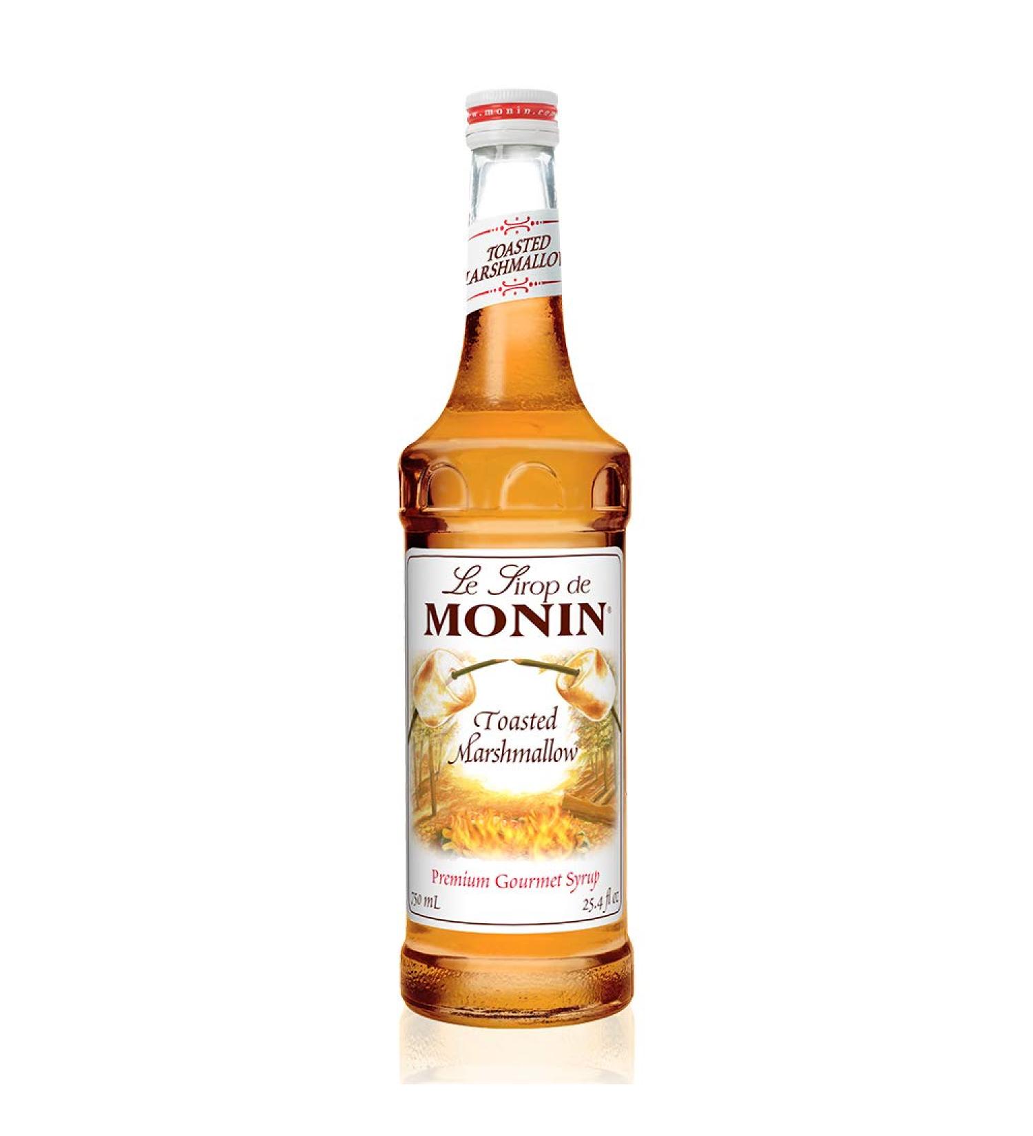 Monin Toasted Marshmallow Syrup - Campfire Treat Flavor for Mochas, Shakes, Cocoas & Cocktails - Non-GMO & Gluten-Free - 25.4 Fl Oz - Buy Online on GoSupps.com