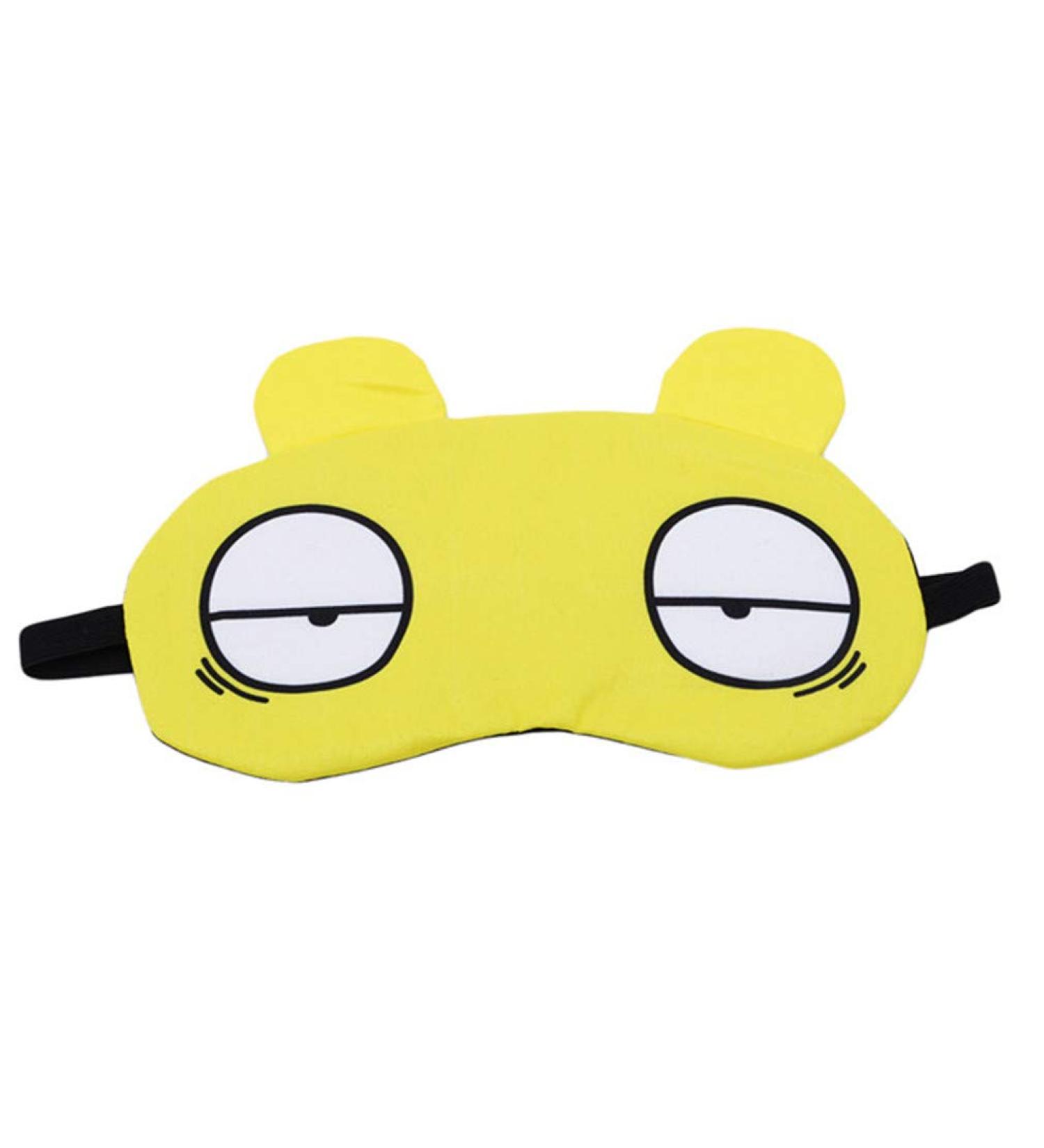Yunzee Soft Yellow Sleep Eye Mask for Kids Girls Adults - Ideal for Yoga, Travel, Sleeping Parties - Protection, Comfort, and Style - Buy Online on GoSupps.com