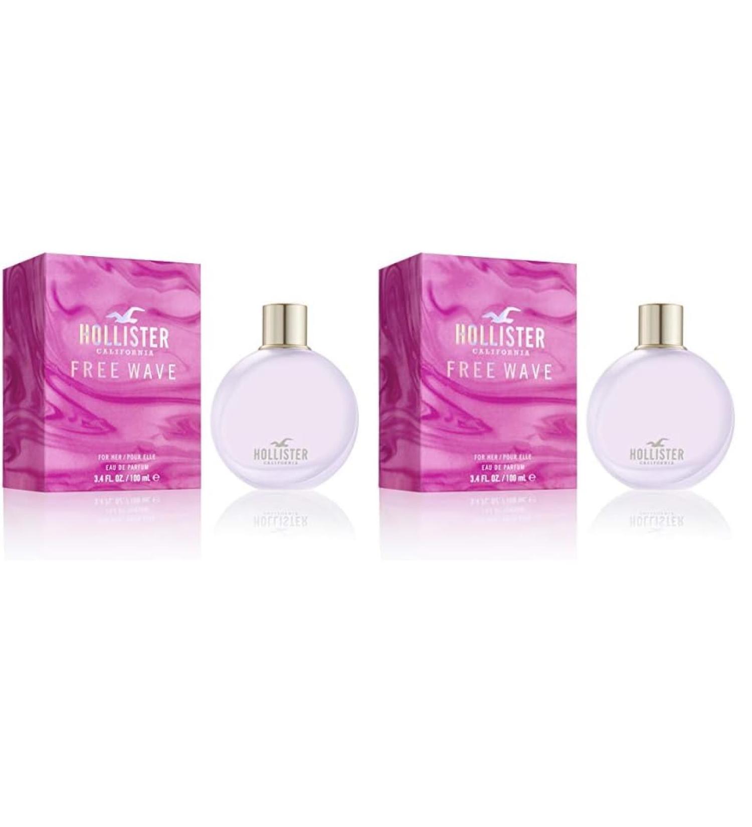 Hollister Free Wave Women EDP Spray Floral 3.4 Fl Oz (Pack of 2) - Buy Online on GoSupps.com