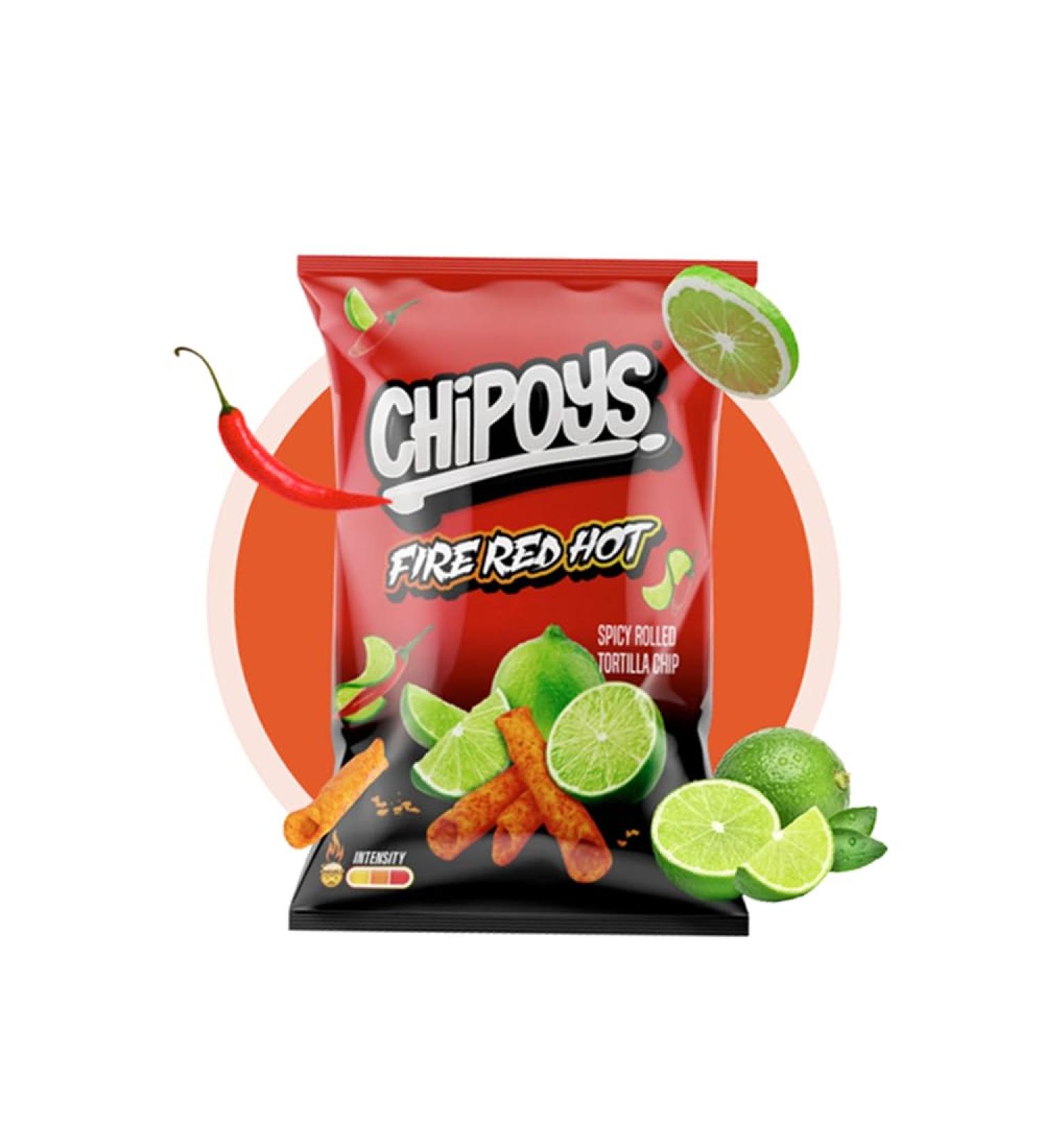 Chips Crisps Bags Collections - Deliciously light & Crispy Chips Bags (Fire red hot chip 113g 2 Packs)