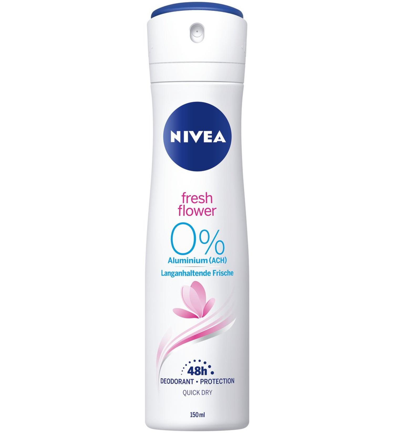 Nivea Fresh Flower Spray Deodorant 150ml - Aluminum Free - Buy Online on GoSupps.com