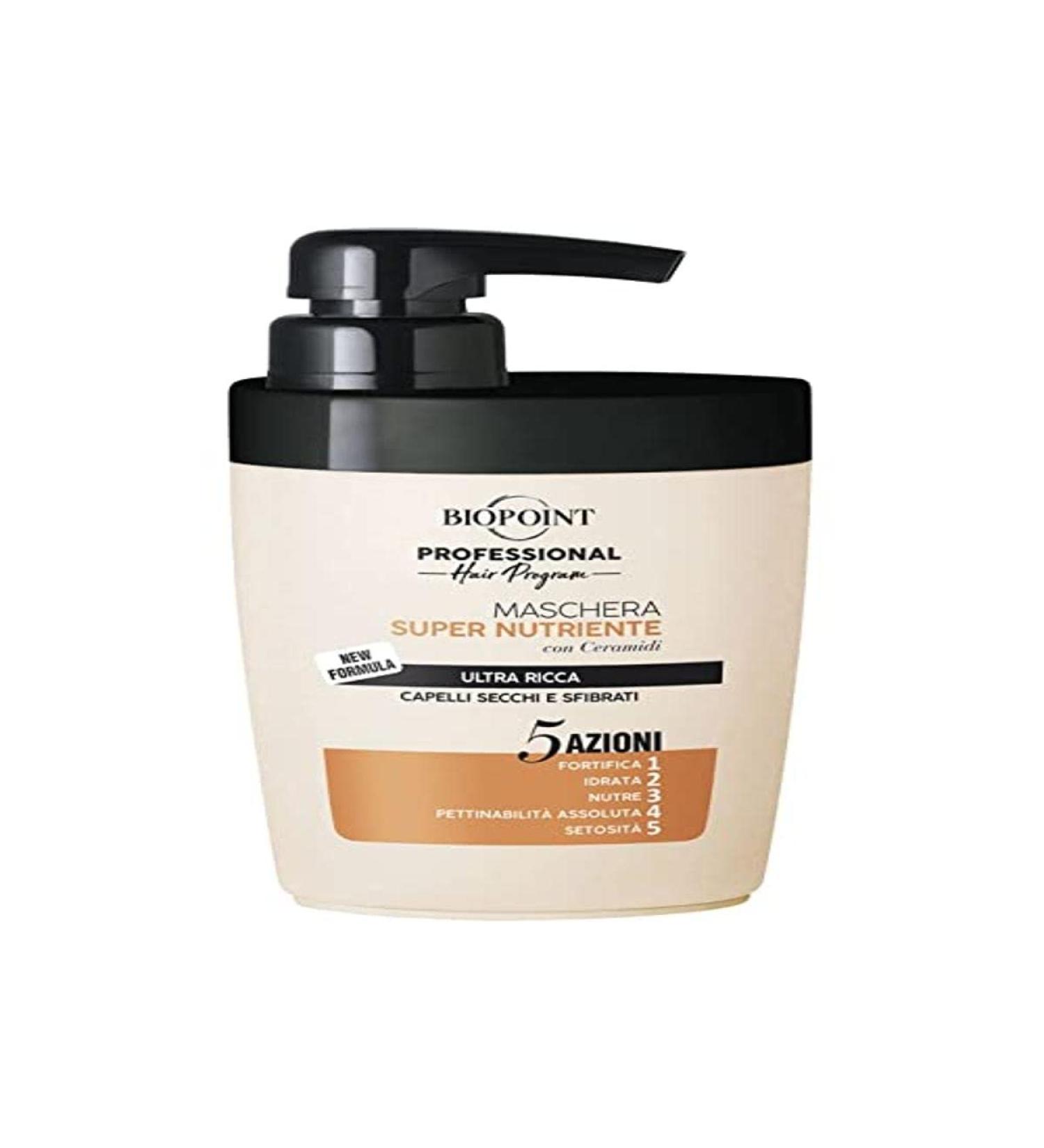 BIOPOINT Professional Hair Program Maschera Super Nutriente Ultra Ricca 300 ml Ultra-Rich Super Nourishing Mask 10.1 Fl Oz Made in Italy italian import