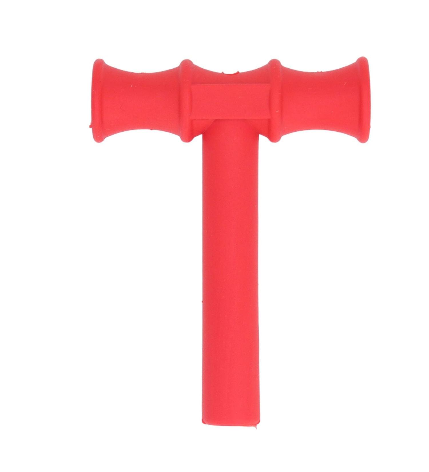 Sensory Chewing Oral Motor Skills Tool | T-Shaped Chewing Tube for Speech Training | Chewing Tubes for Kids & Adults - 8x6 cm Red - Buy Online on GoSupps.com