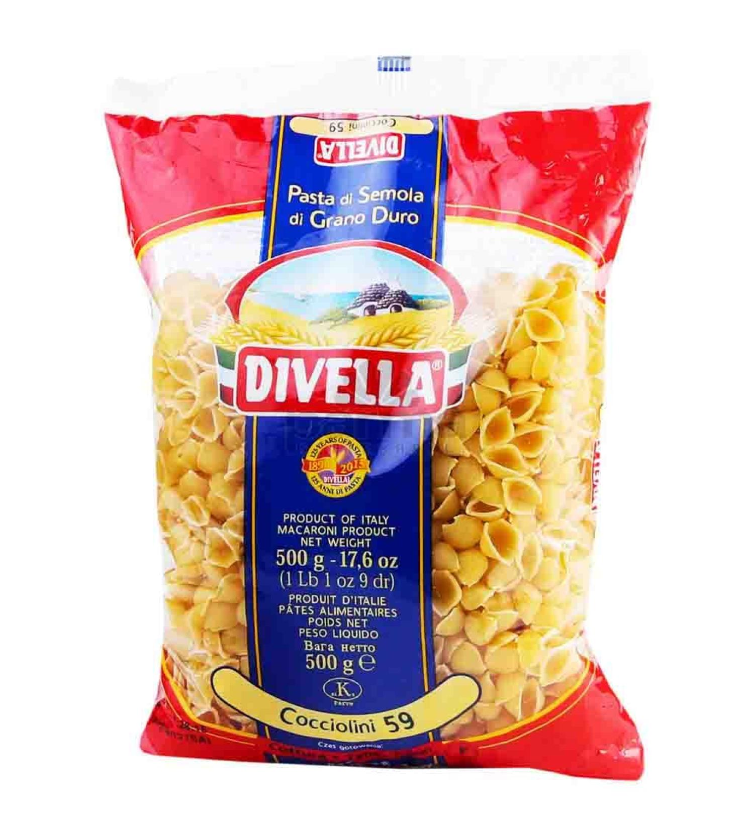  Italian Gourmet E.R. Divella Cocciolini N. 59 Set of 24 durum wheat semolina pasta 500 g + Italian box Gourmet Polpa di Pomodoro 400 g - Buy Online on GoSupps.com
