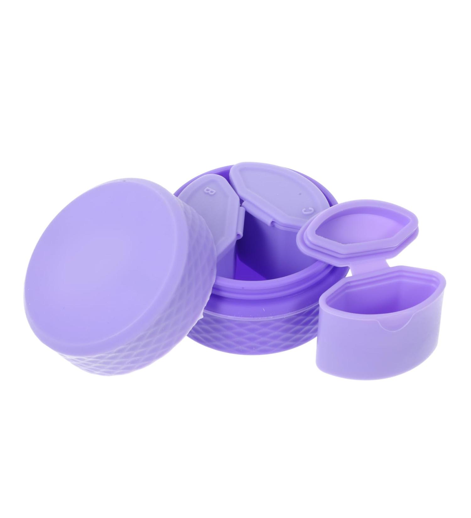 minkissy 2 Sets Cream Box Small Cream Container Makeup Pots Container Cosmetic Lotion Bottle Empty Lotion Container Face Cream Pot Salve Jar Travel Portable Silica Gel Purple Storage Box - Buy Online on GoSupps.com