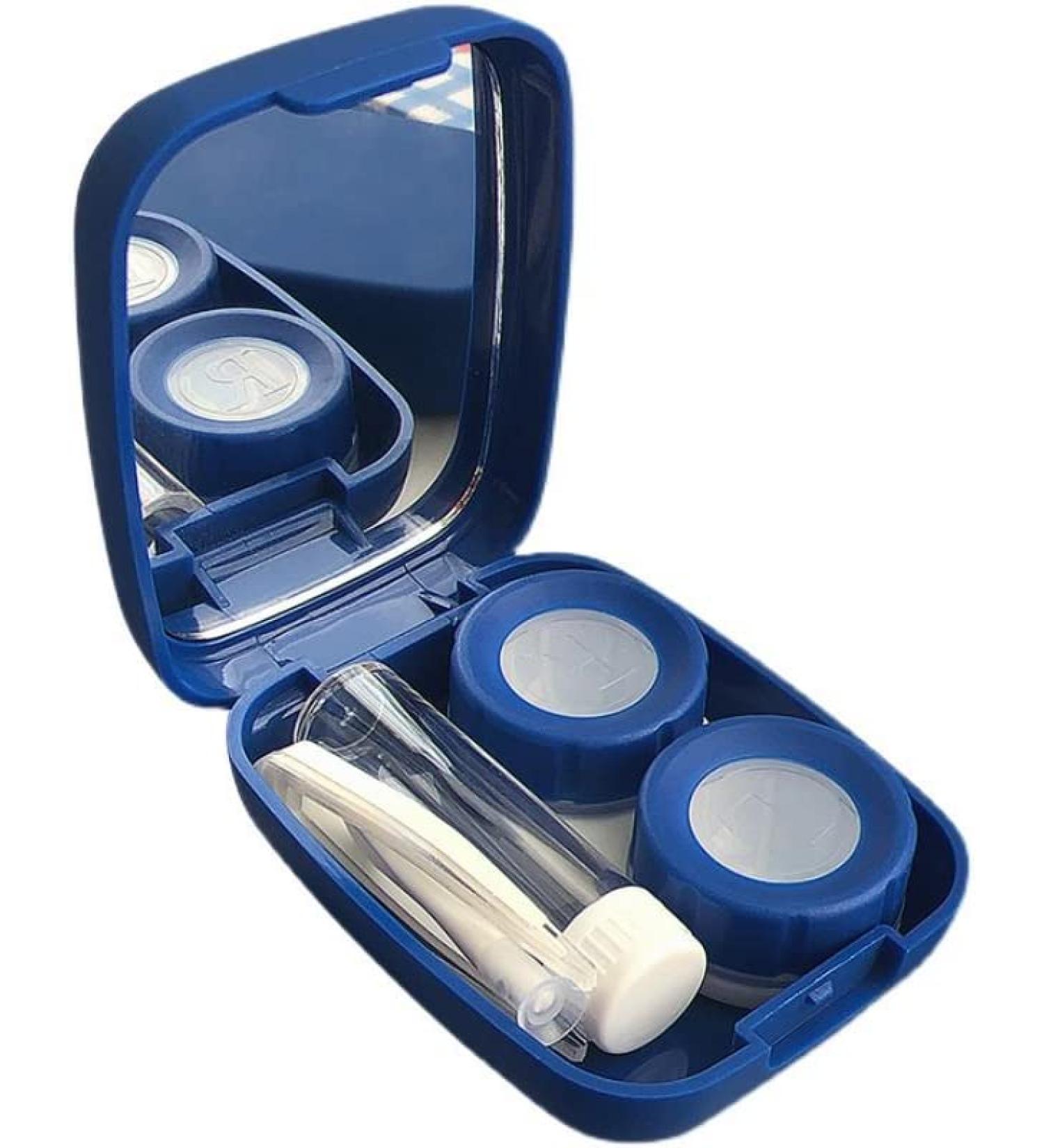 Miedeon Contact Lens Container Set - 2 Pieces Travel Etui for Light Contact Lenses (Pink & Green) - Ideal Storage Solution - Buy Online on GoSupps.com