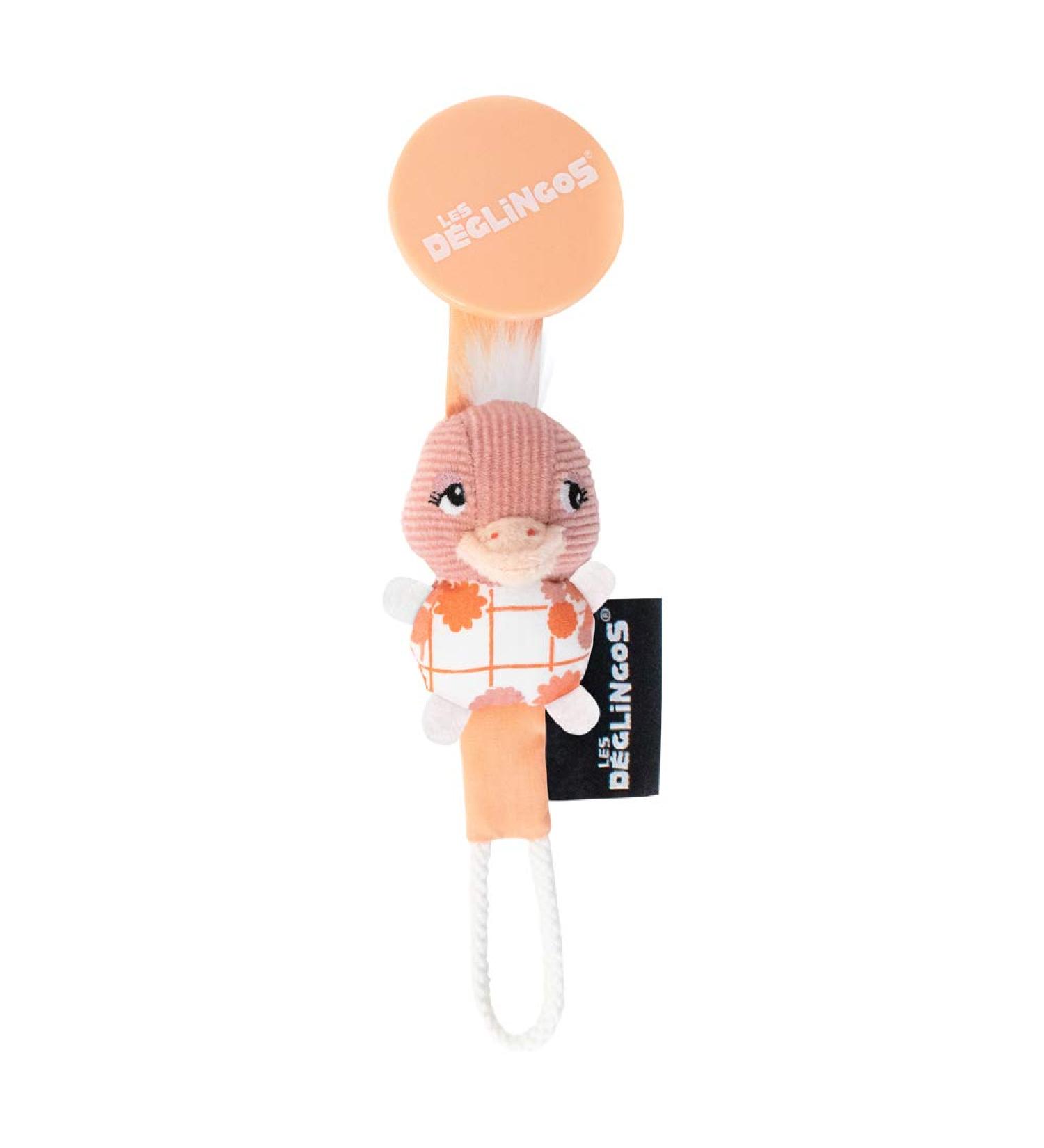 Les D glingos Deglingos Pacifier Clip Pomelos - Ostrich