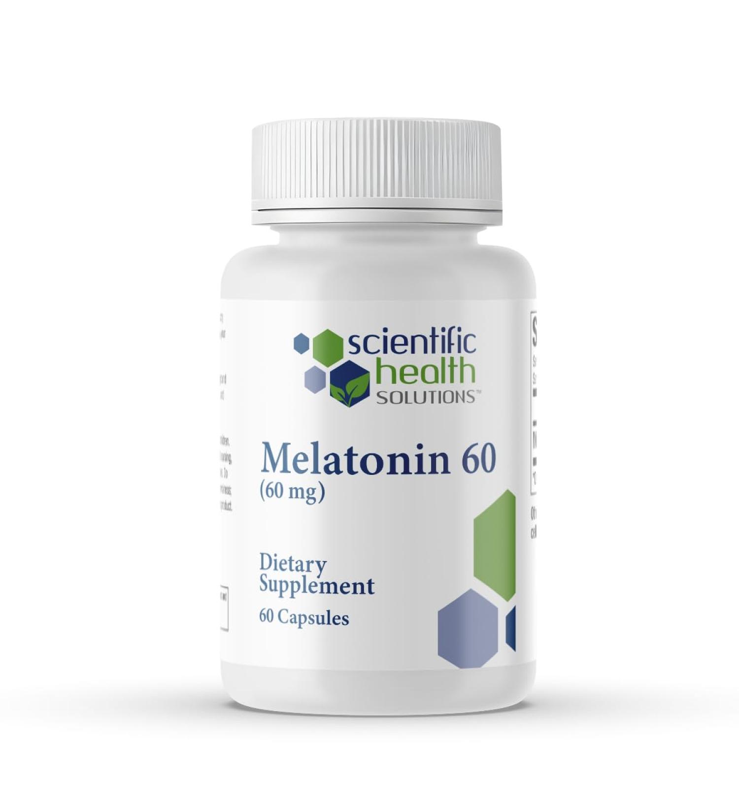Scientific Health Solutions Melatonin 60mg | High Dosage Melatonin in Easy-to-Swallow Capsules | Vegan Non-GMO & Gluten-Free | US-Made Extra Strength (Single) - Buy Online on GoSupps.com