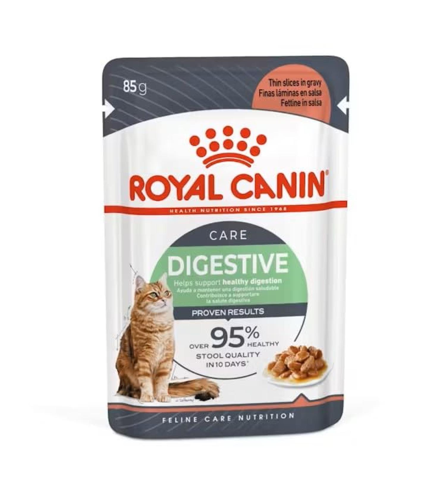 Royal Canin Digestive Care Adult Wet Cat Food in Gravy 48 x 85g Multipack - Buy Online on GoSupps.com