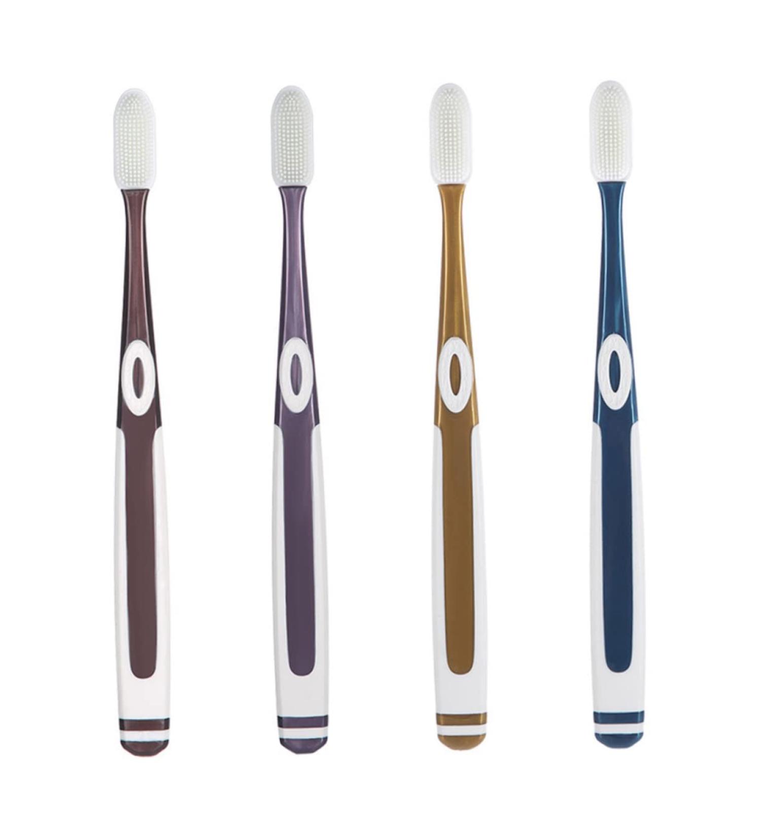Shop Minkissy 4-Piece Nano Toothbrush Set - Soft Bristle Automatic Child & Adult Dental Tools | Gentle Silk & TPU Cleaning - Buy Online on GoSupps.com
