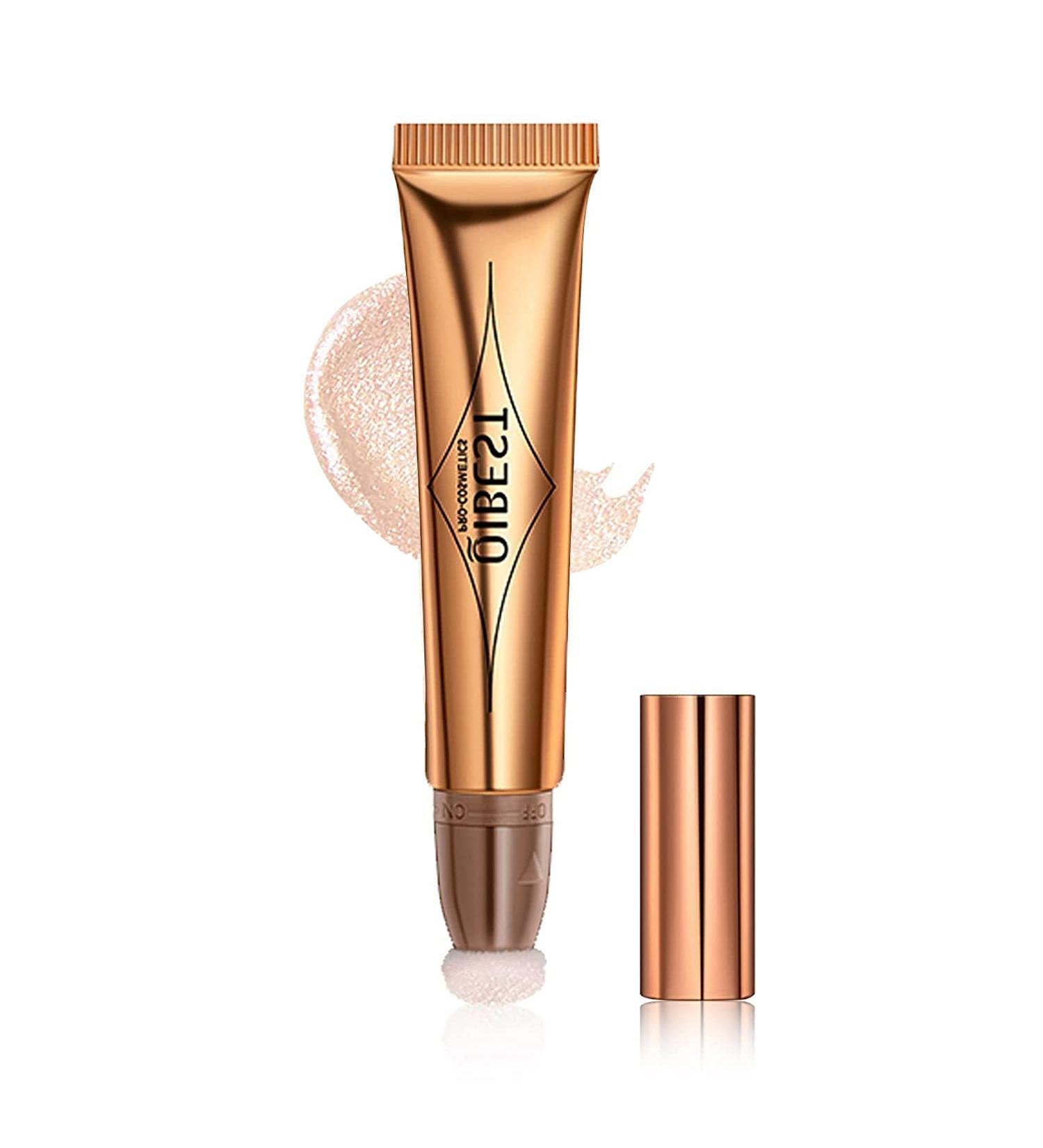Go Ho Liquid Highlighter Wand Cream Highlighter Makeup Stick - Pearl White #04 | Smooth Natural Finish, Blendable & Silky | Cushion Applicator for a Radiant Glow - Buy Online on GoSupps.com