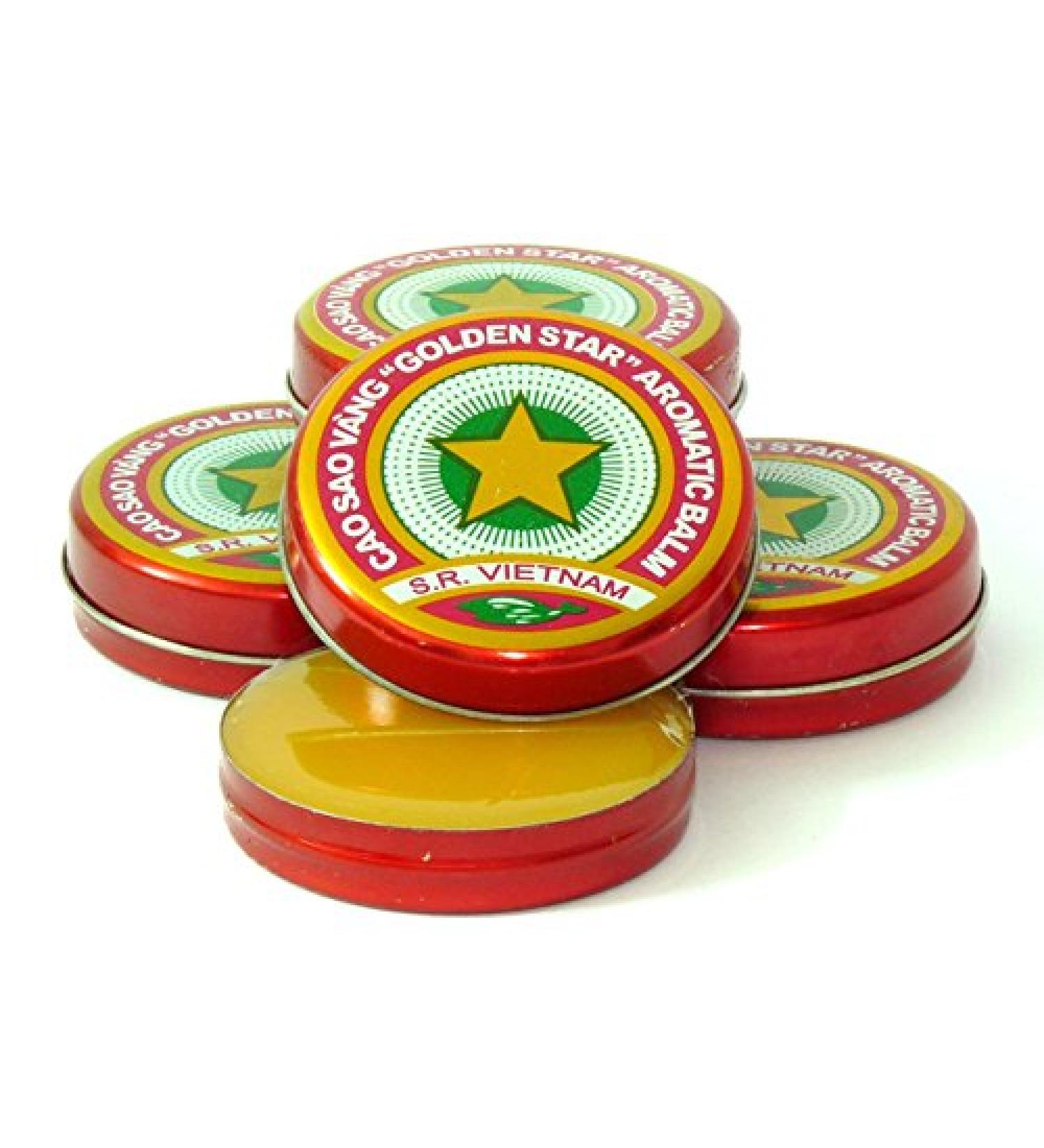 30 Boxes *3g Golden Star Aromatic Balm Vietnamese Cao Sao Vang Ointment