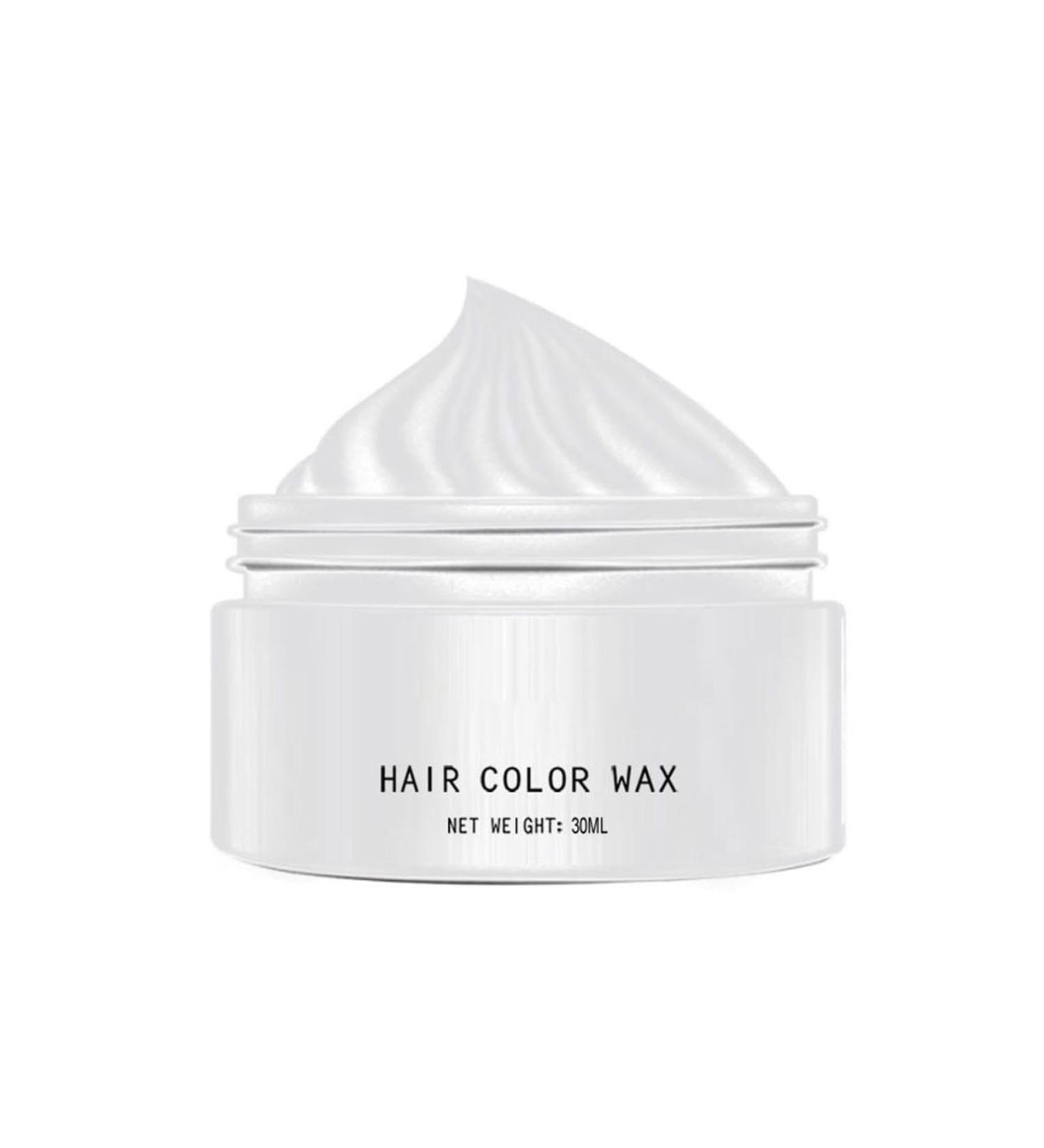 Temporary Natural Hair | Coloring Mud Hair Wax Color | Hairstyle Cream Color Wax | Hair Color Wax | Color Hair Wax Temporary | Versatile Hair Color Wax wax for men's hair (White 30ml) - Buy Online on GoSupps.com