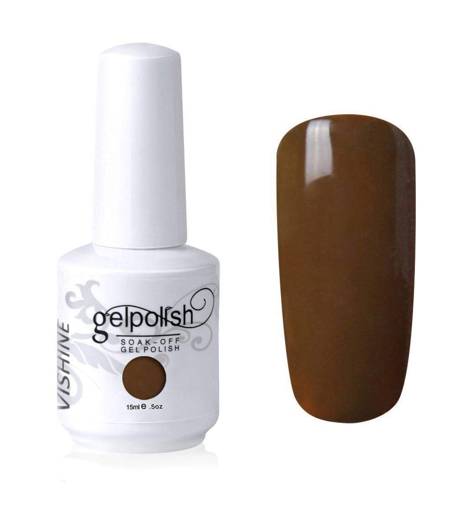 Vishine Nail Salon UV Manicure Polish Soak Off Gel Polish Nail Art Saddlebrown(754) #754 - Buy Online on GoSupps.com